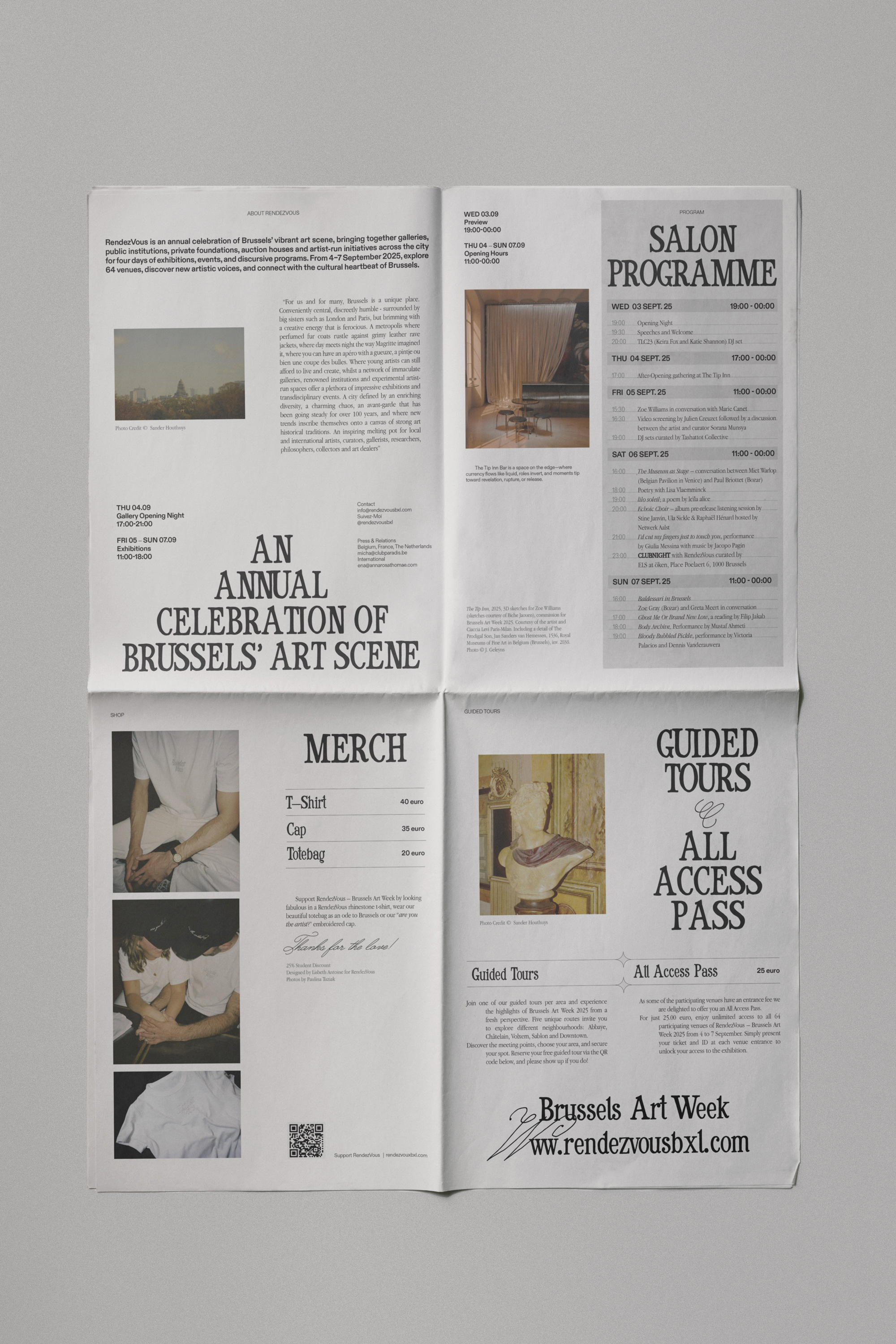 Identity and printed items for RendezBous Brussels Art Week