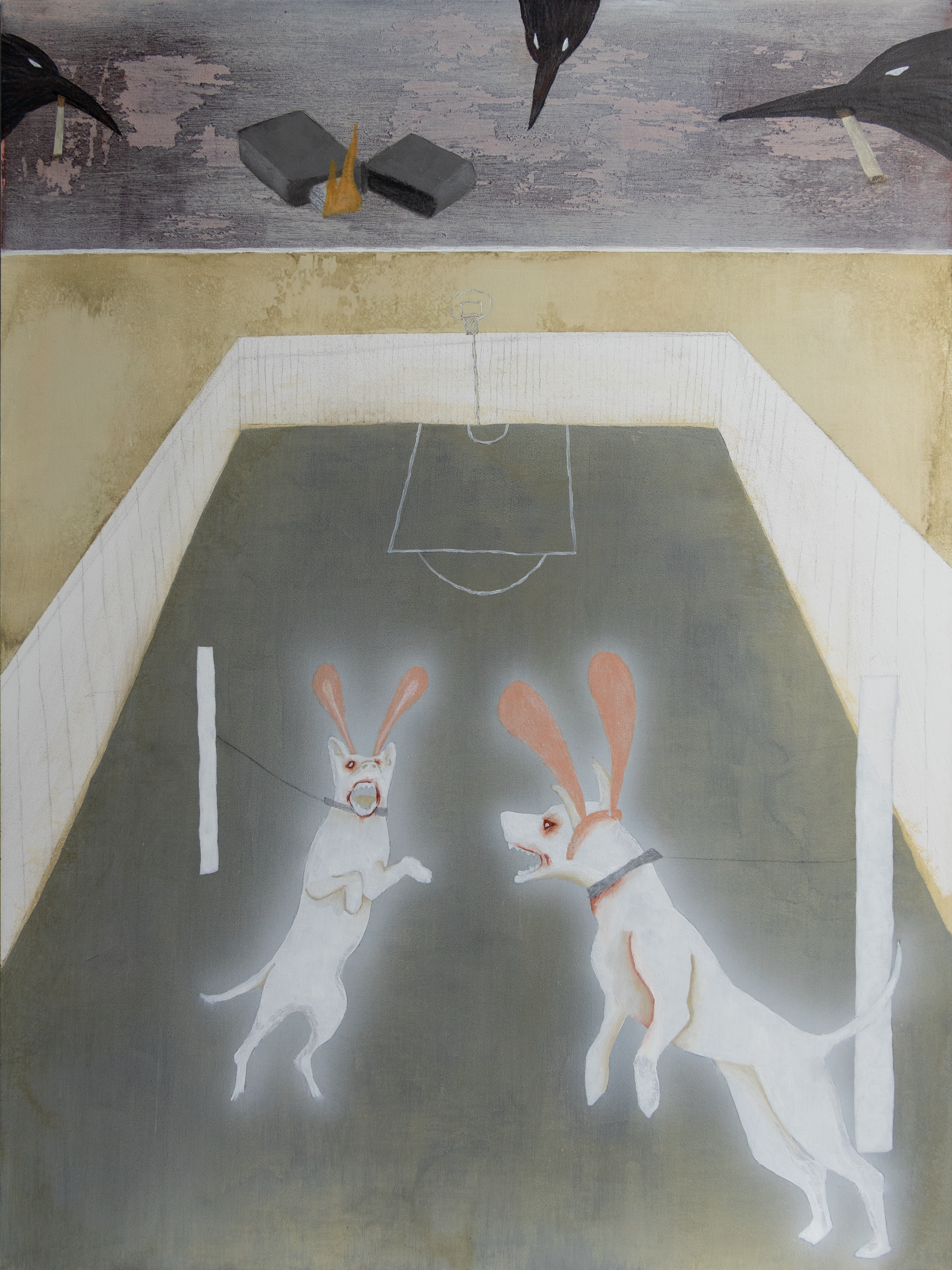 Restrained // Acrylic & Oil on Board // 30x40cm // 2021