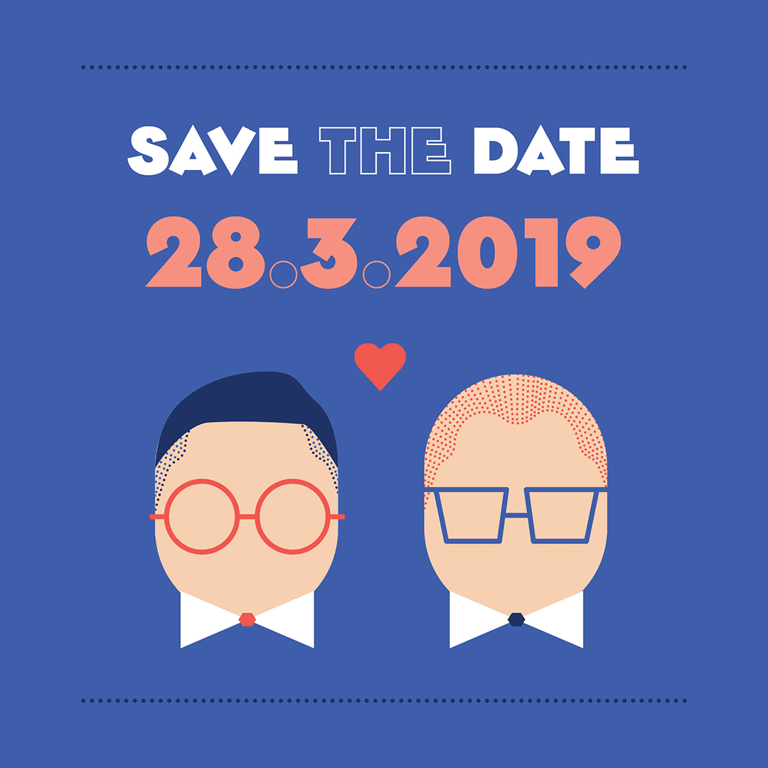 Branding, wedding Save the date giff design