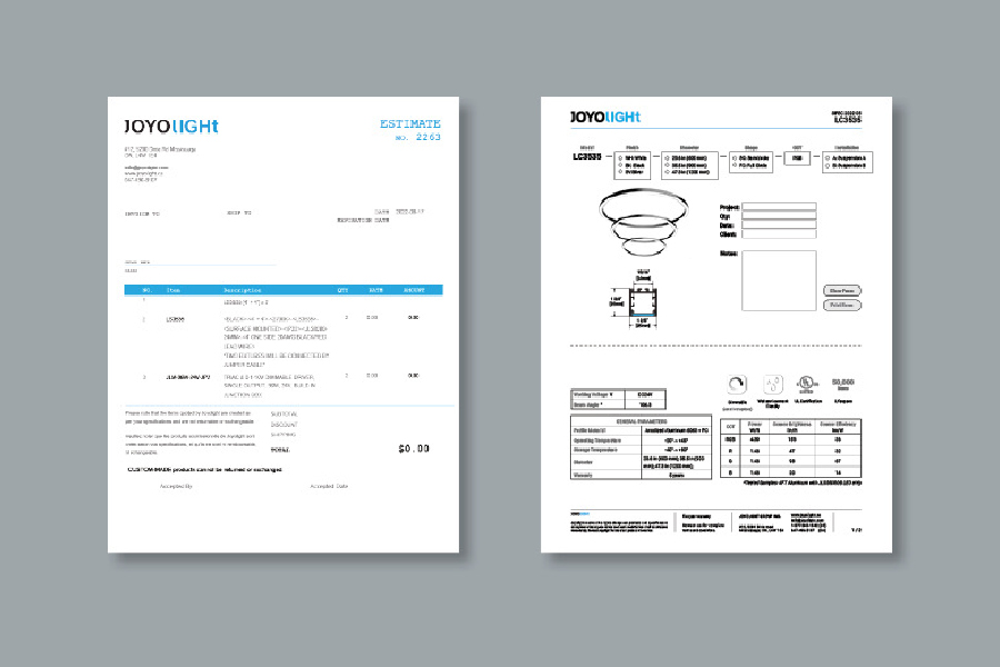 Document Design for Joyolight