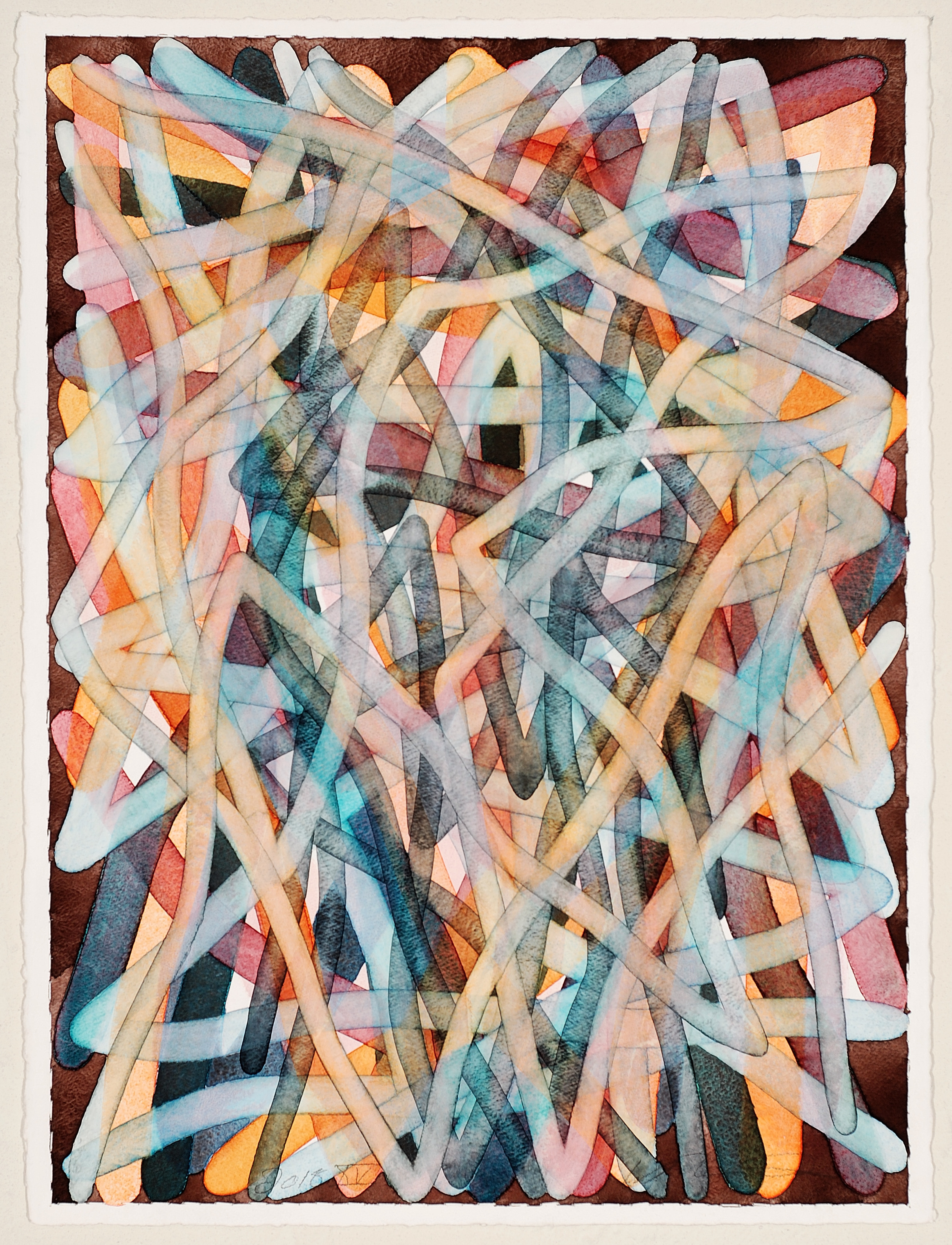 2018 XV, watercolor on paper, 30 x 22 inches