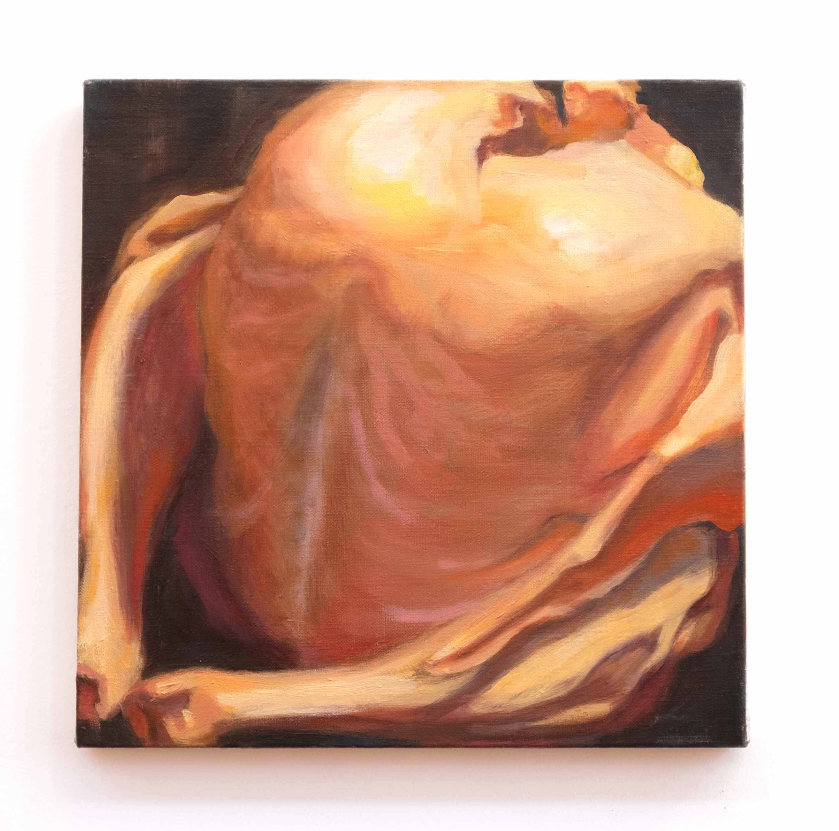Untitled (from the Chicken Series), oil on linen, 12 x 12 inches, 2015