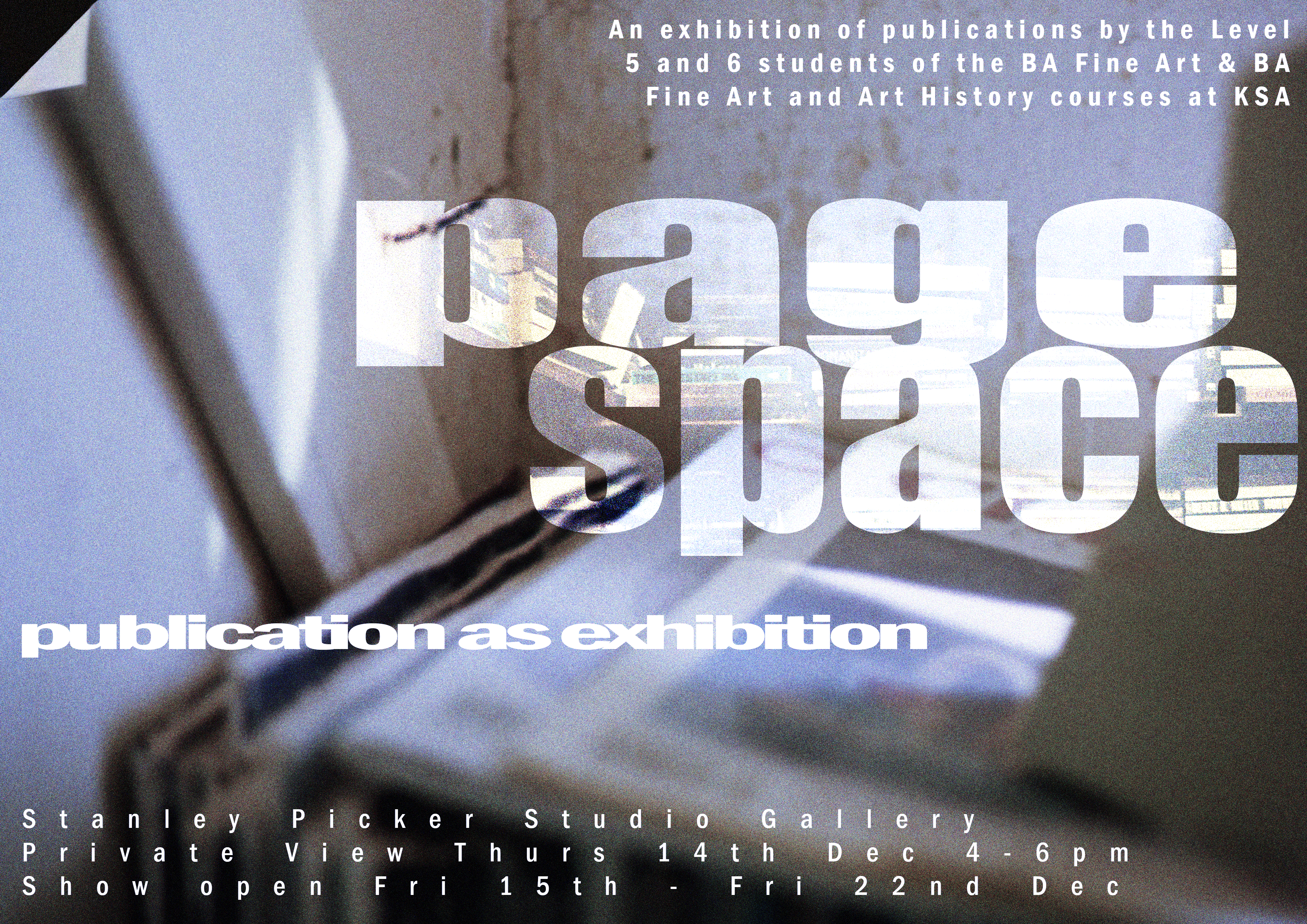 A4 flyer design for Page Space, 2023