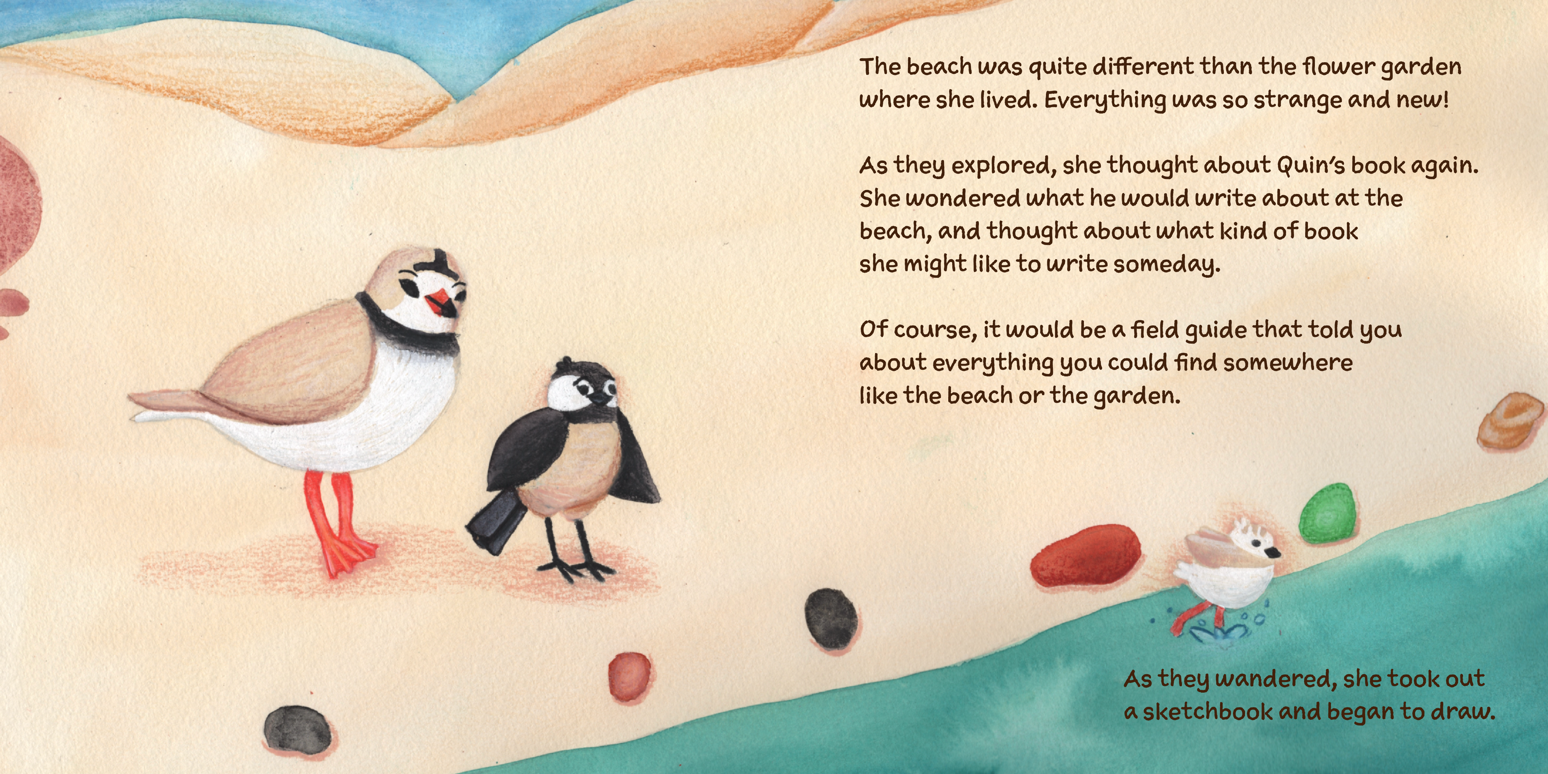 ExploringWatercolor and colored pencil, Dimensions vary, 2023