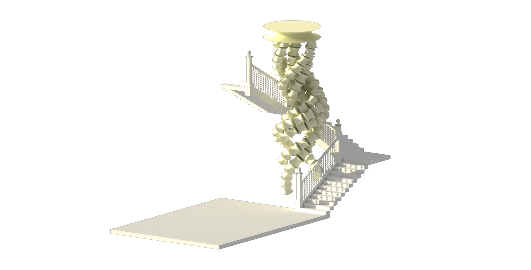 render of structure omitting first floor