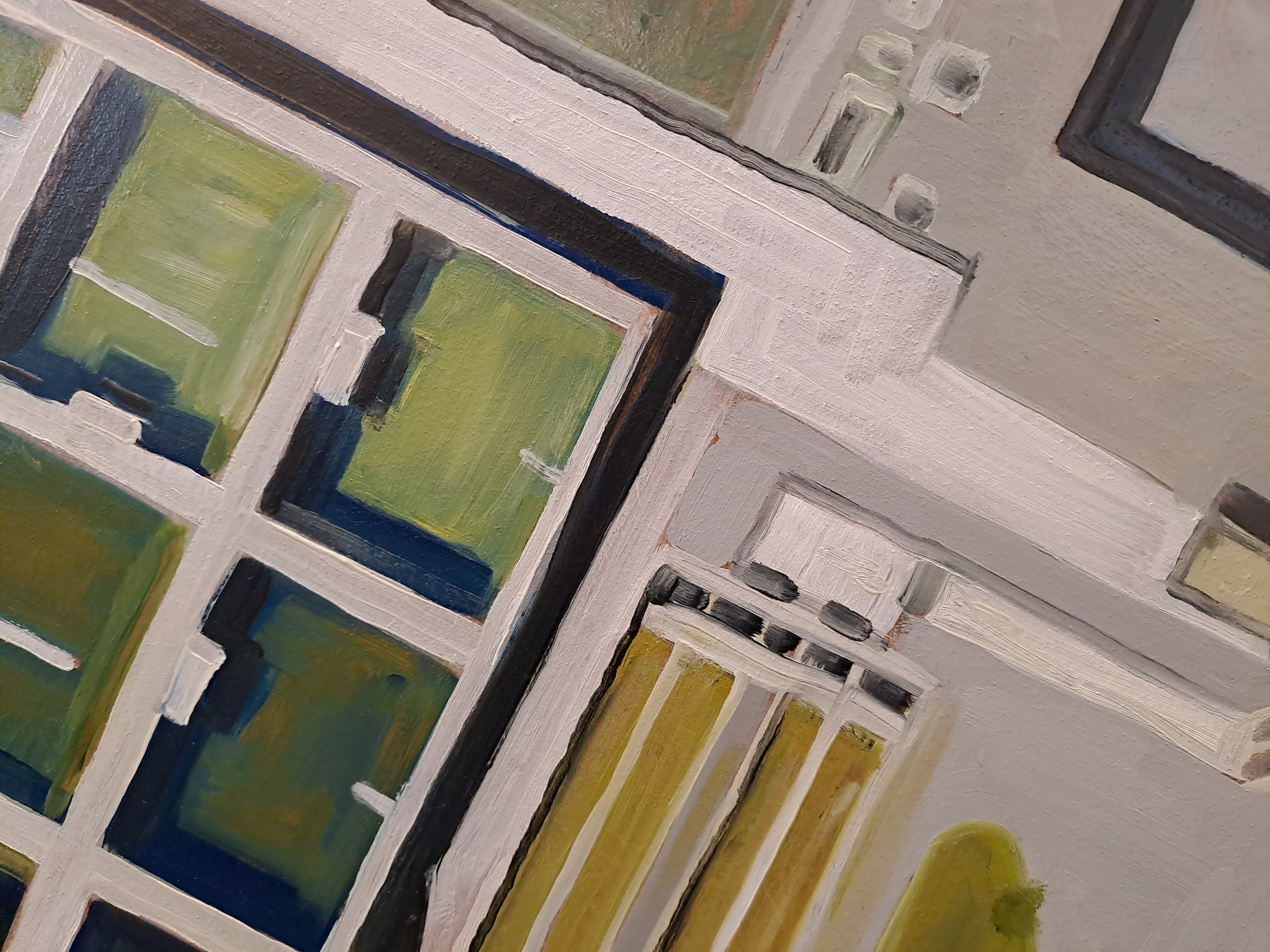 Ara Jungholz Detail, 2024Öl auf MDF