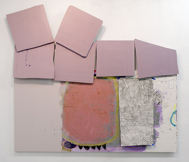 Grapes of Wrath8' x 10'Acrylic and latex paint, spray paint, spackle, paper, pastel, gloss medium, foam on wood panel2013