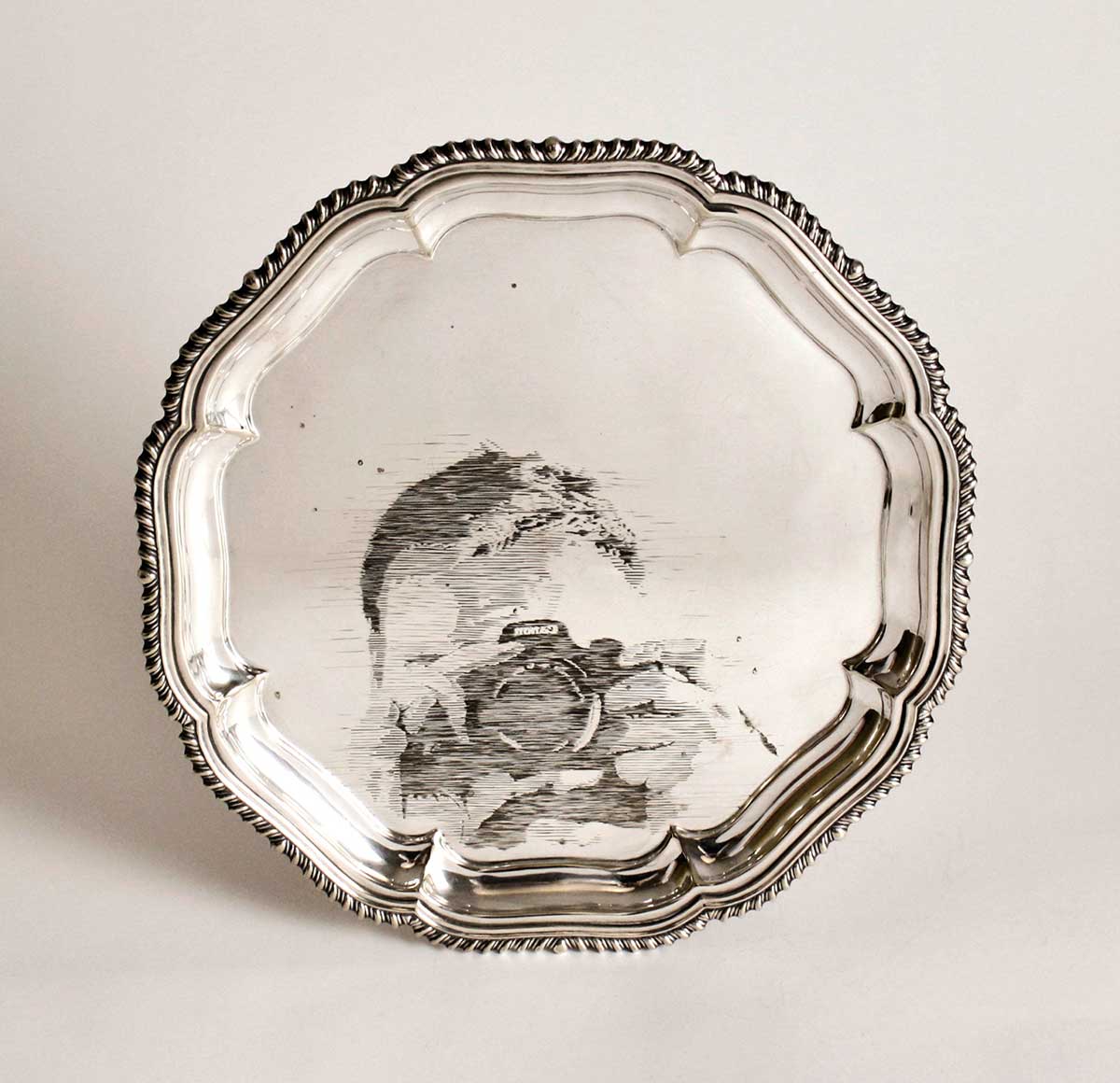 Salv Portrait • Engraved Found Salver • 2008