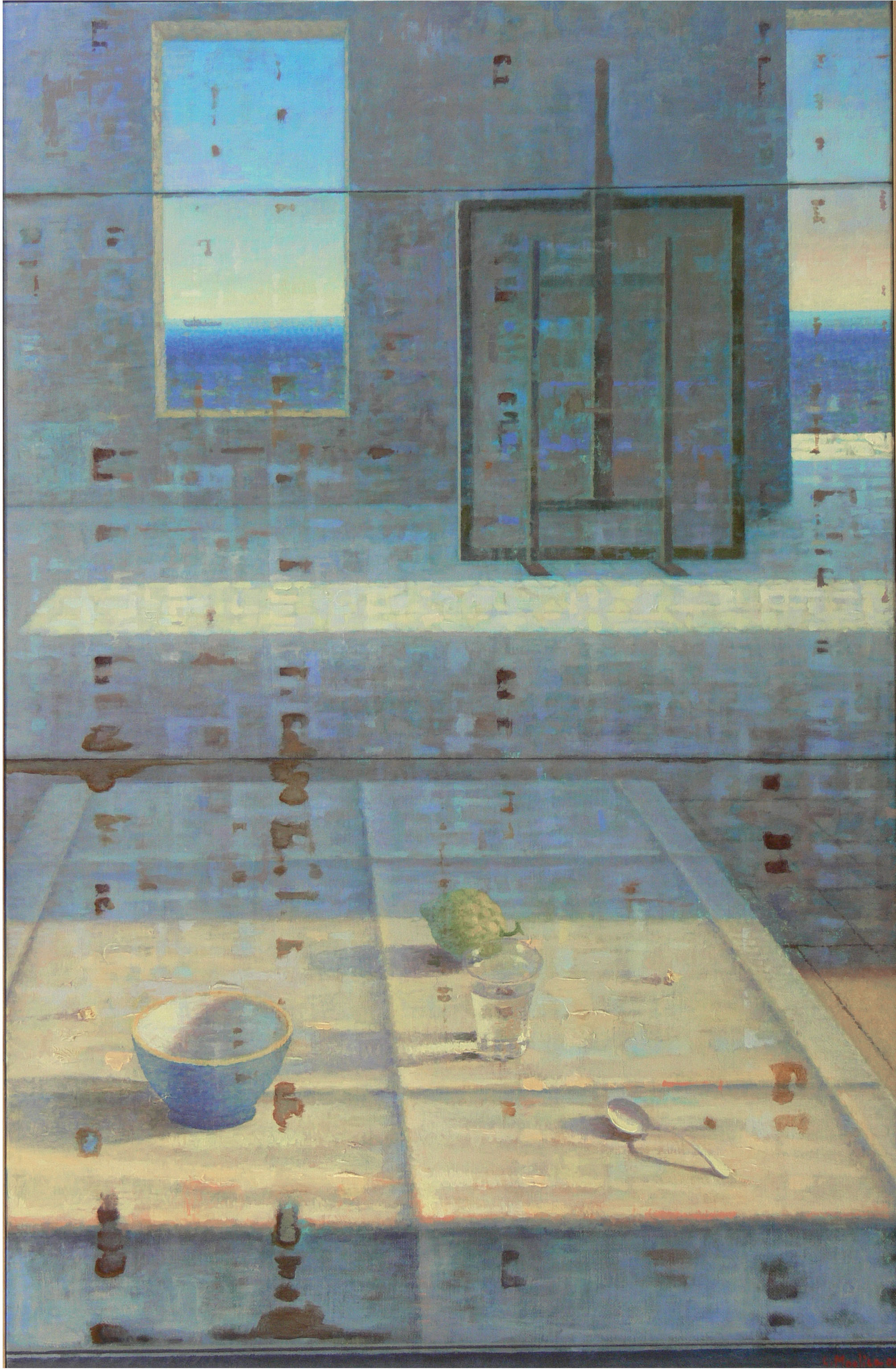 Atelier-Vanitas, 2006-07, olio su carta intelata, cm 97 x 67