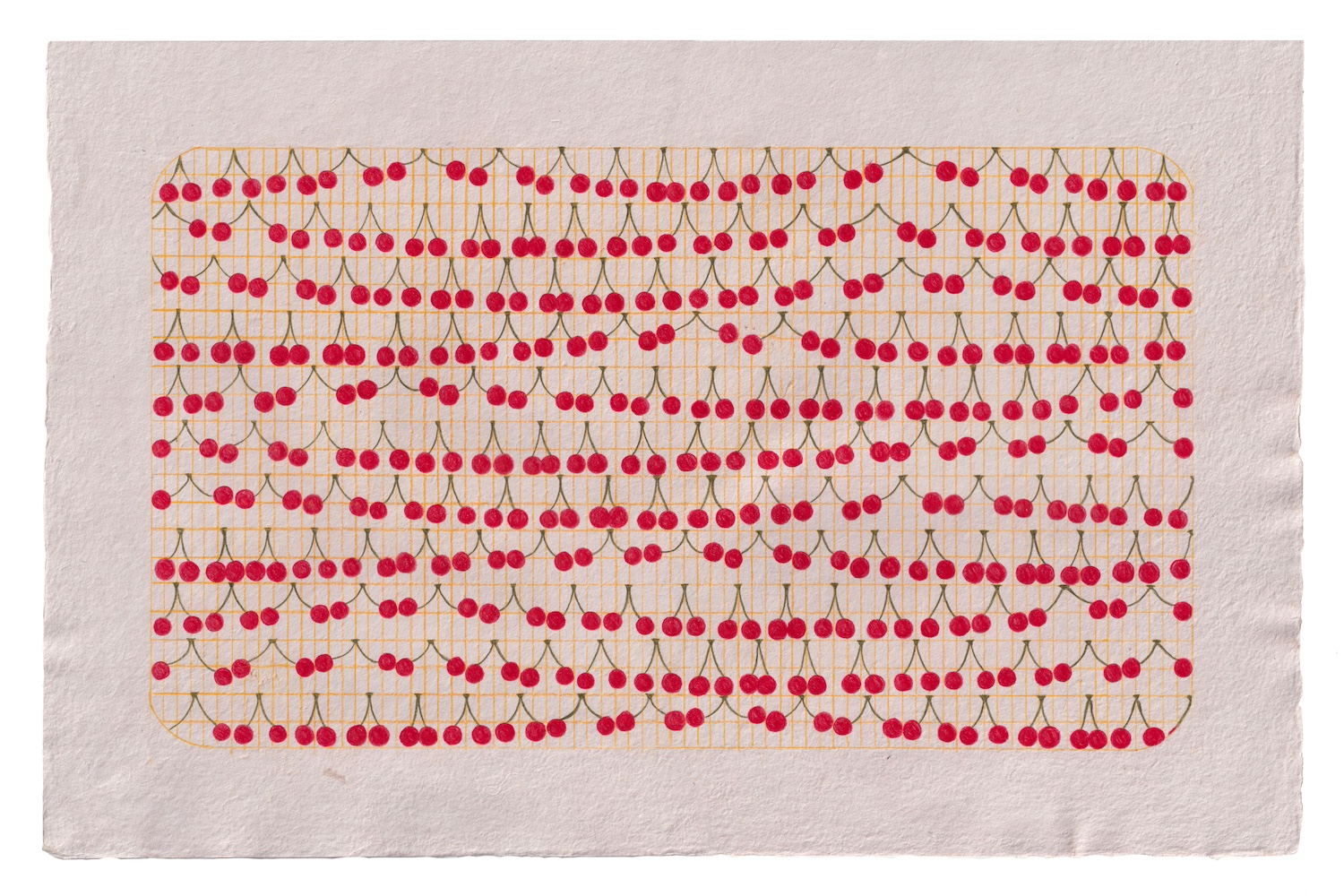 knockers, pencil on handmade cotton paper, 30 x 46 cm