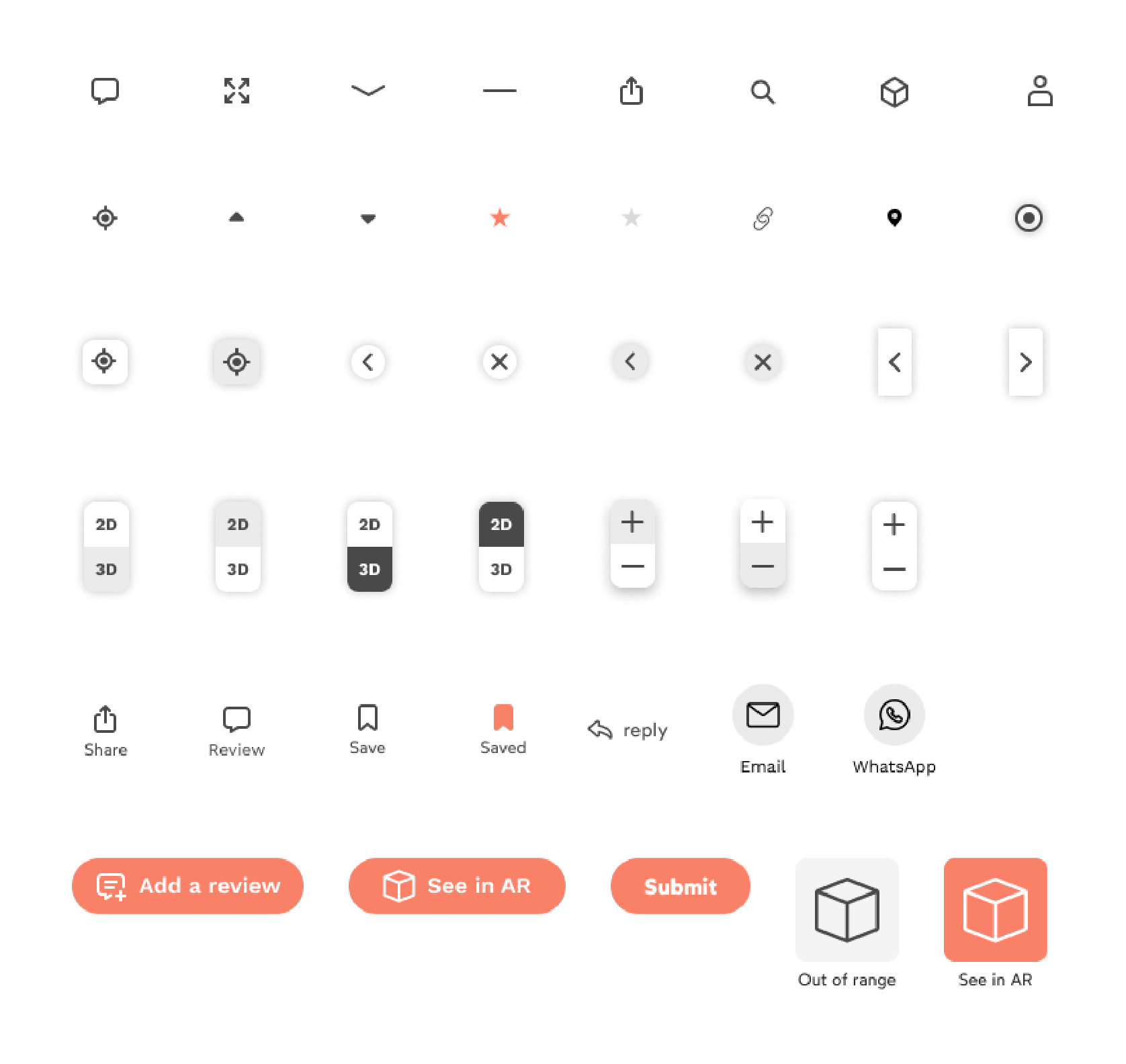 New icons and buttons