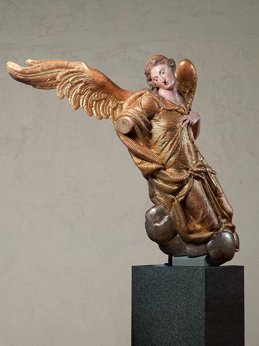 František Ignác Platzer, Klečící adorující anděl, 1752, lipové dřevo, Foto: Večerní Praha 