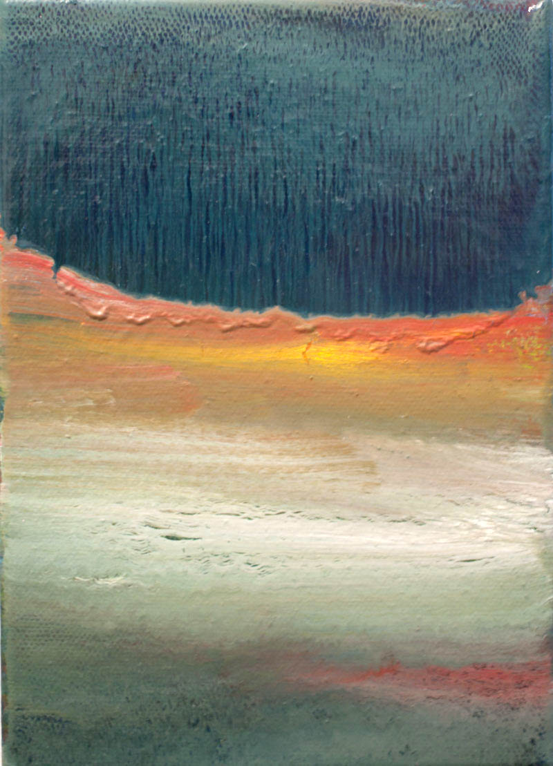 Less Than/Not Going To, 2013, 5"x7", Oil on canvas *