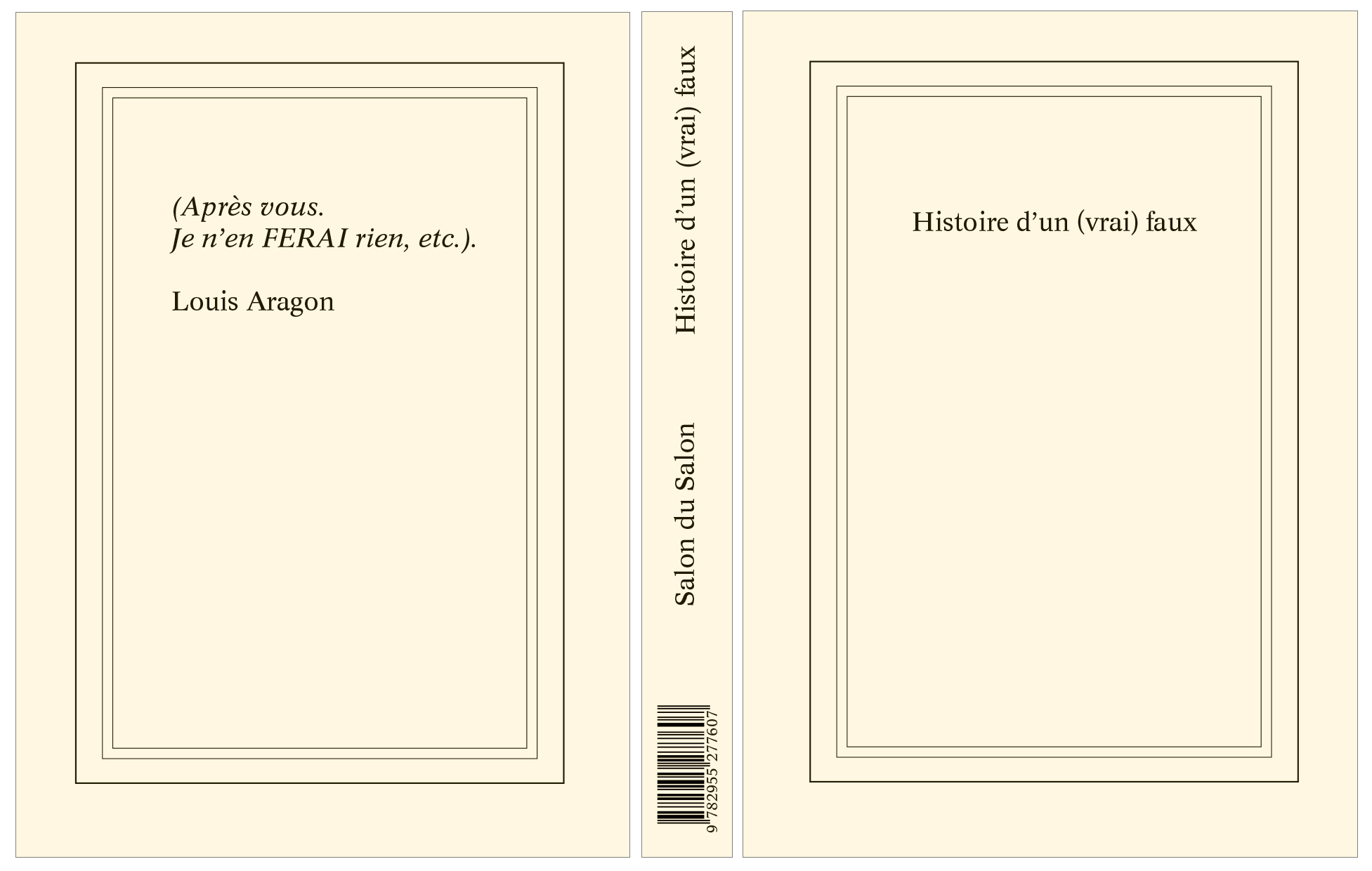 HISTOIRE D'UN [VRAI] FAUX - book editorial direction