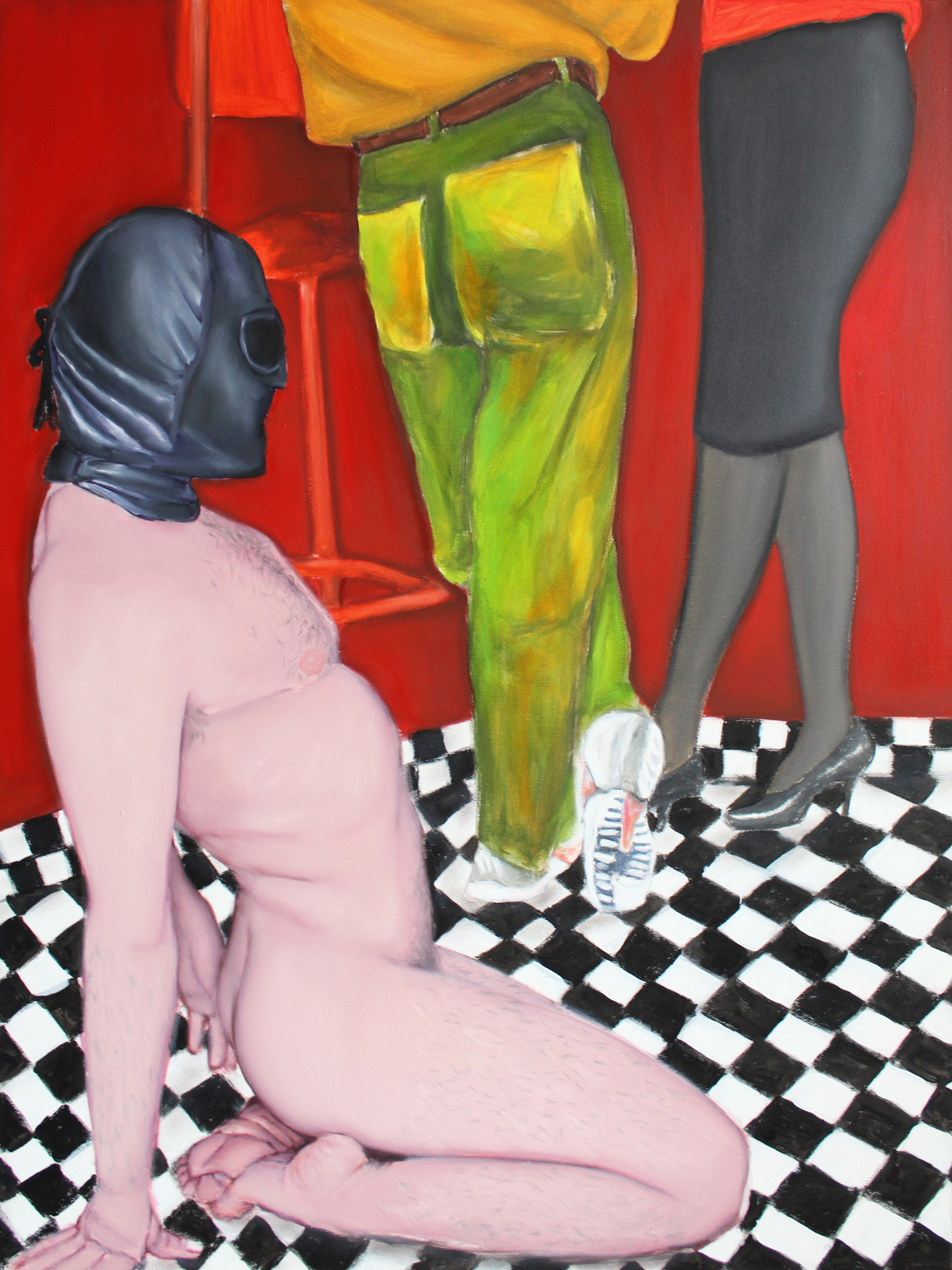 Wait, I'm going to have one a beer, Acrylic/Oil on canvas,120x90 cm,2023 