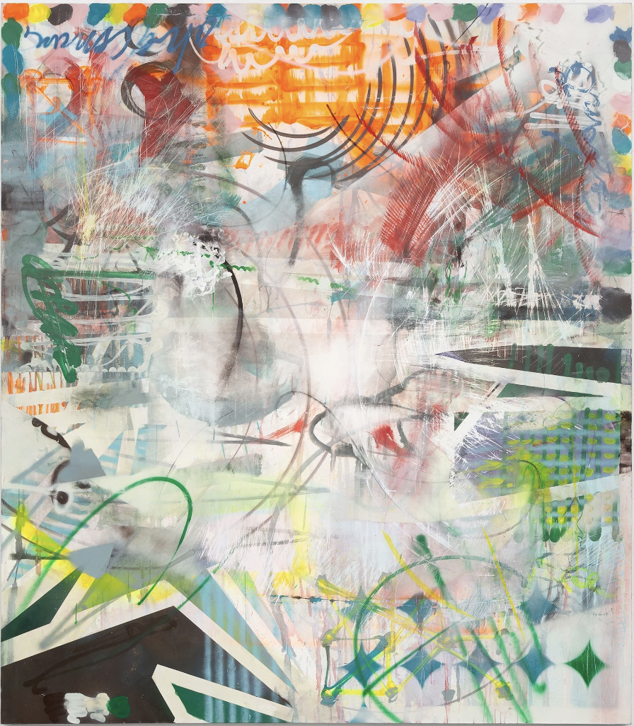 Jack Mernin, Kulam, 2017, oil and acrylic on canvas, 96 x 84 in / 244 x 213.4 cm