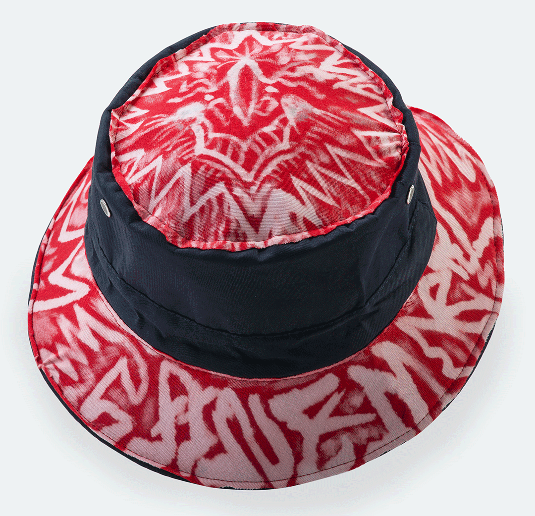 TXAKURRA HATSbucket hats with hand-bleached inserts, produced by Word Out Editions, edition of 30, 2020