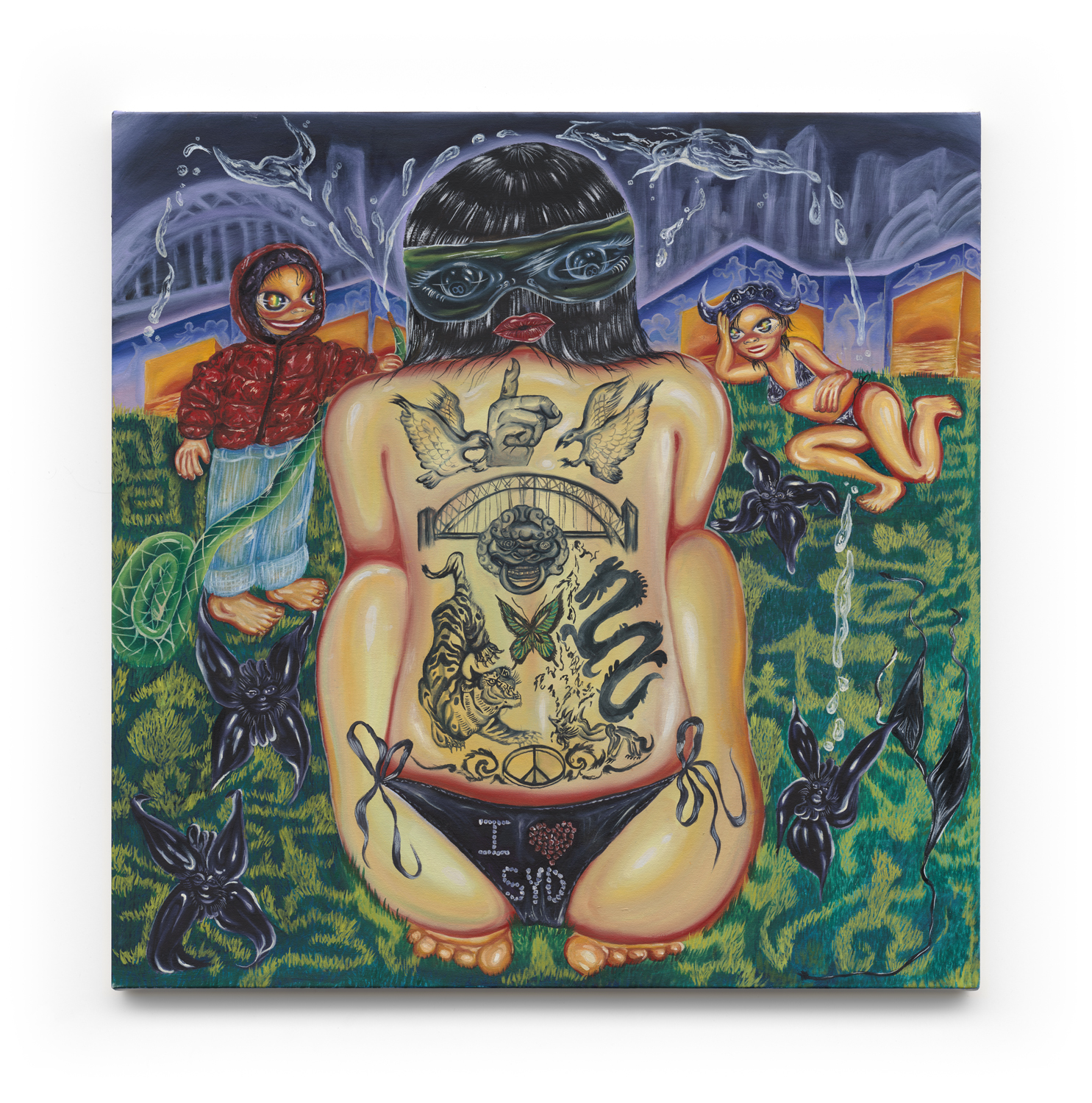  Jacquie Meng I ♥ SYD 2024 Oil on Canvas 78 x 78 cm, Image Standish and Co