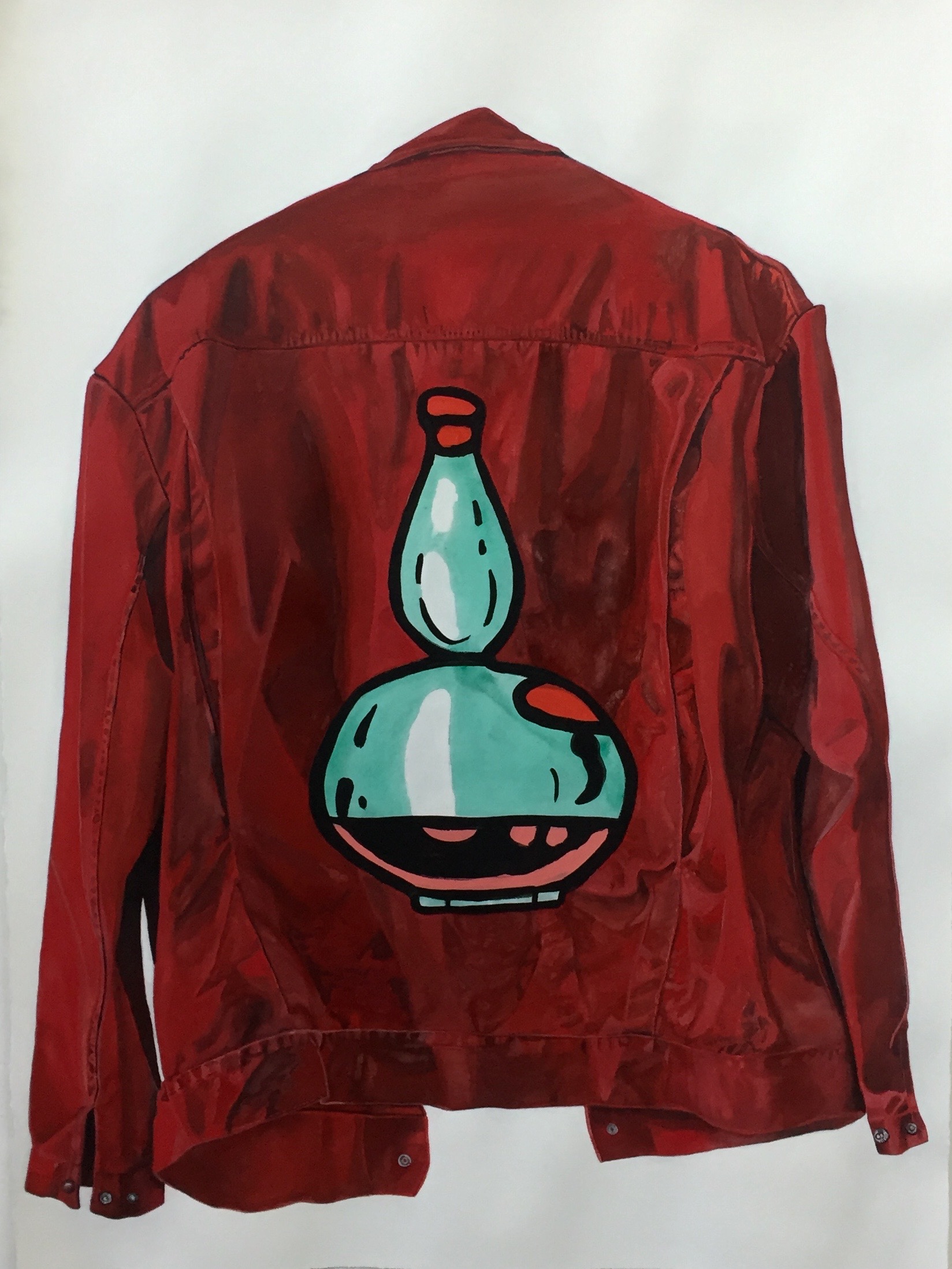 Plague Jacket (the cure), 2020-Ongoing, pencil, watercolor & gouache on paper, 76 x 56 cm