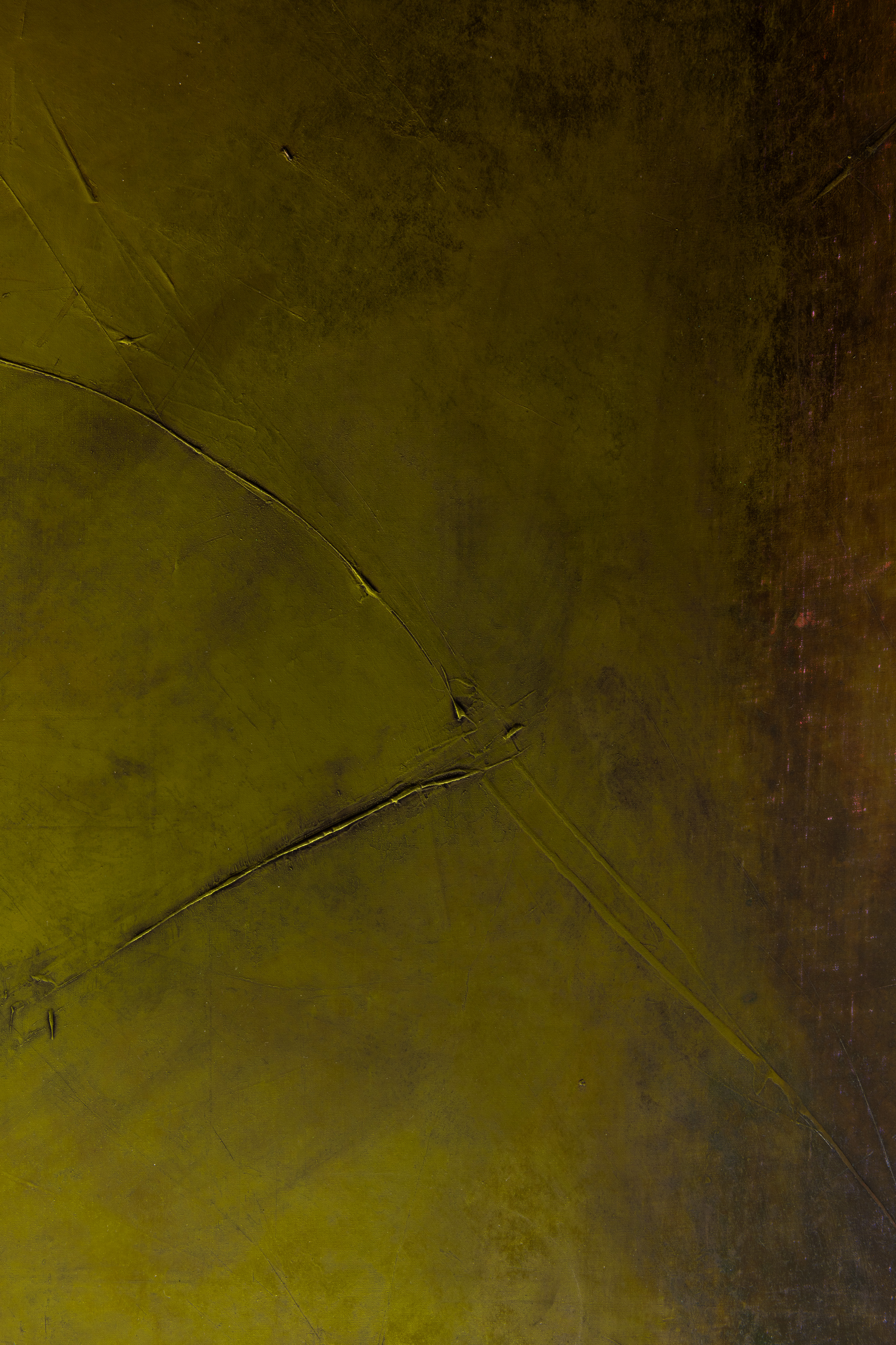 Mineral Painting (World tangled up in creepers, syllables, woodbine, colours and words), Azurite, Tyrian, Cinnabar, malachite, nickel, phosphorescence, Bronze, Acrylic on Linen, 160 x 100cm 