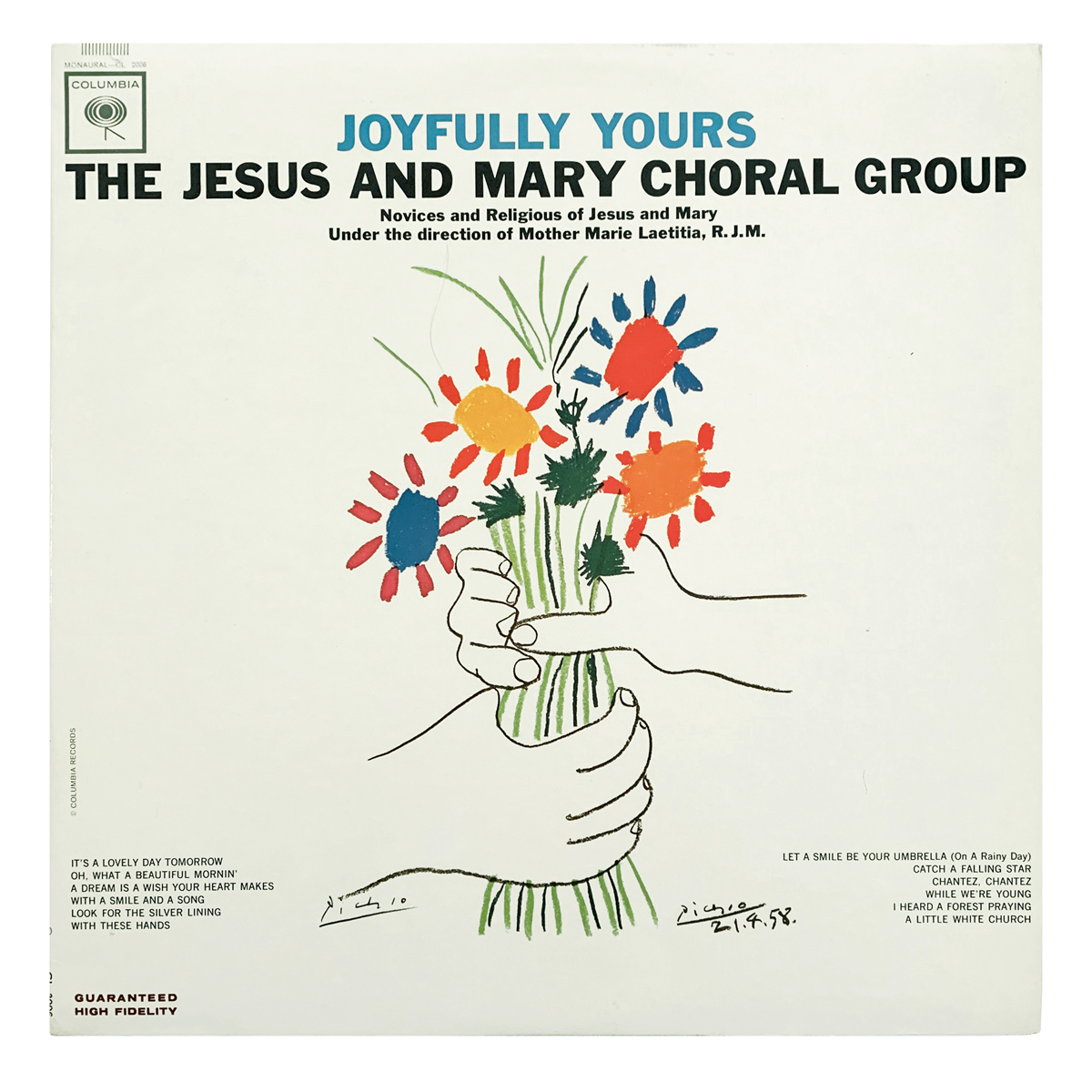 Columbia CL 2006 Various The Jesus and Mary Choral Group Design: Pablo Picasso (artwork)