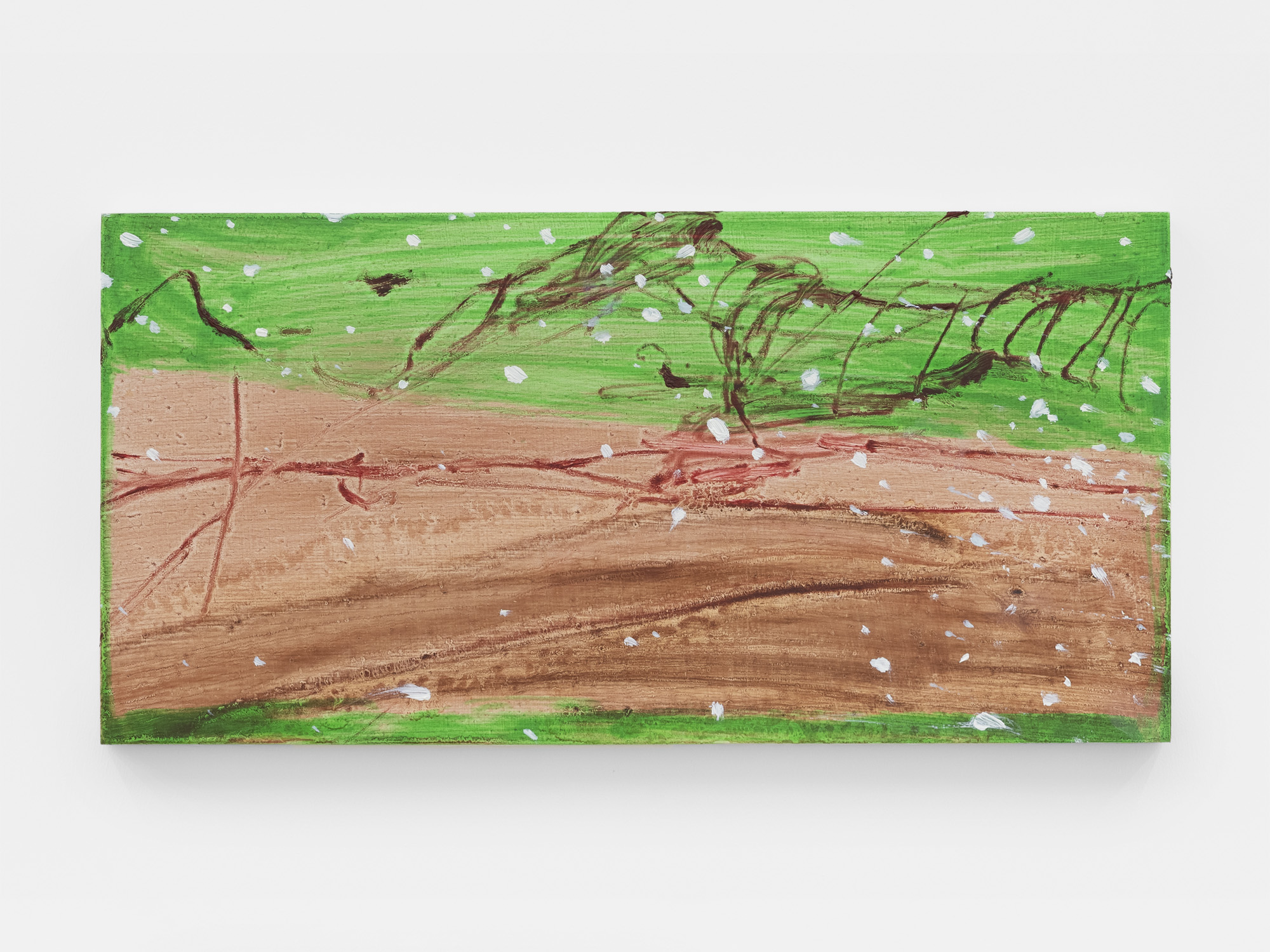 Ship Snow, 25cm x 51cm, oil on panel, 2023