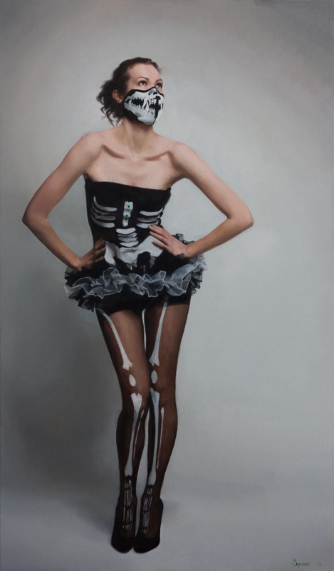'Skeleton'. Oil on canvas