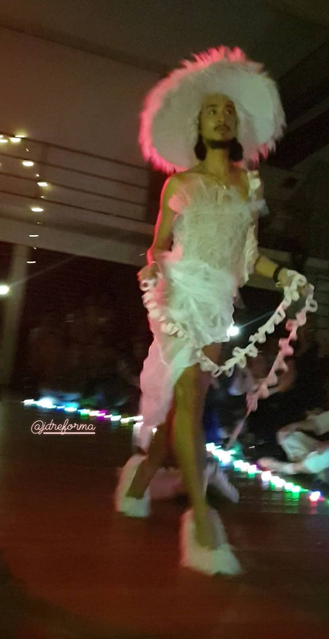 JD Reforma x Megan Hanson Collaboration, MUVA Ball 2, 2019. Screengrab from my Instagram stories. Photo: Megan Hanson