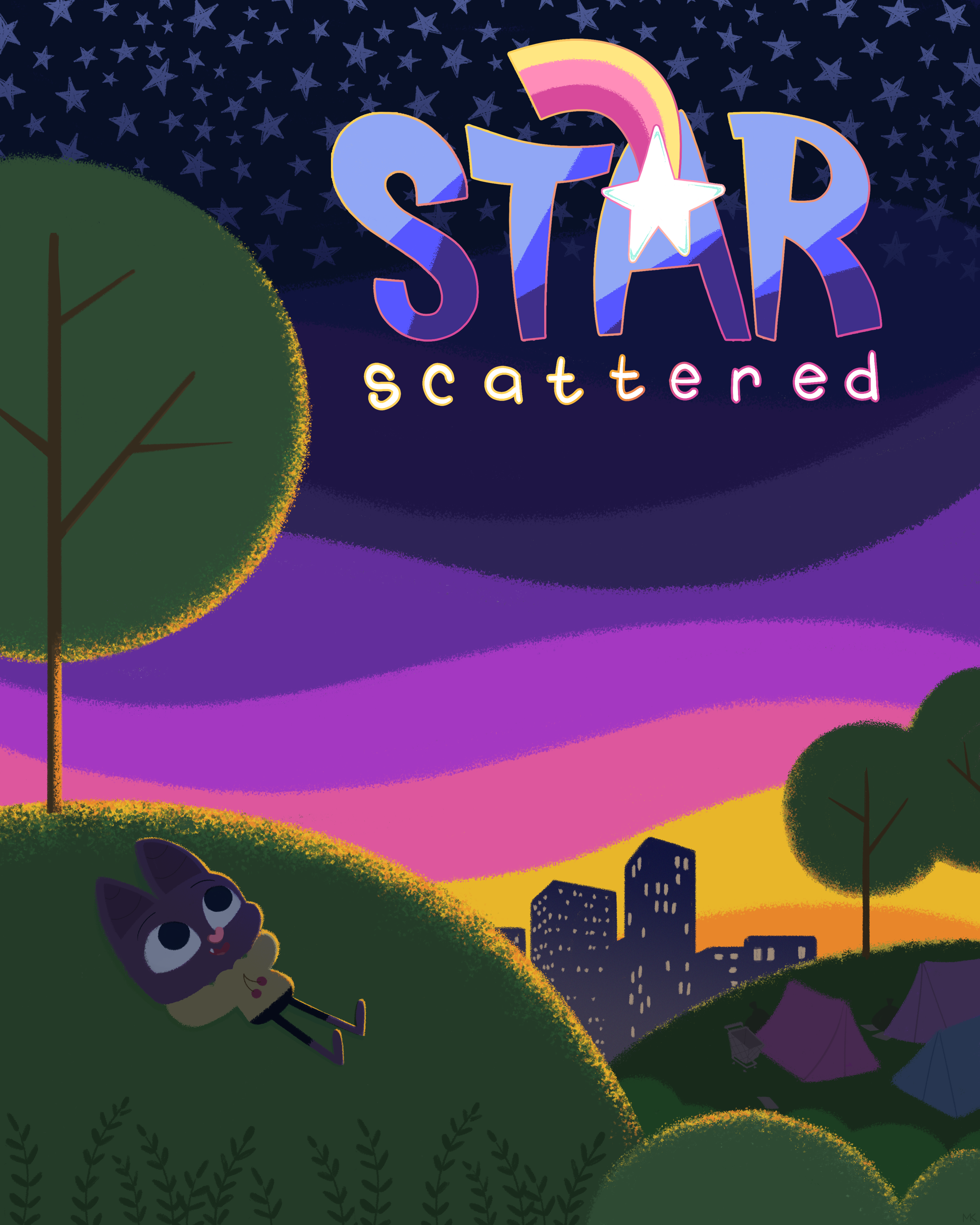 Star Scattered Series PosterDigital, 20x16 inches, 2023