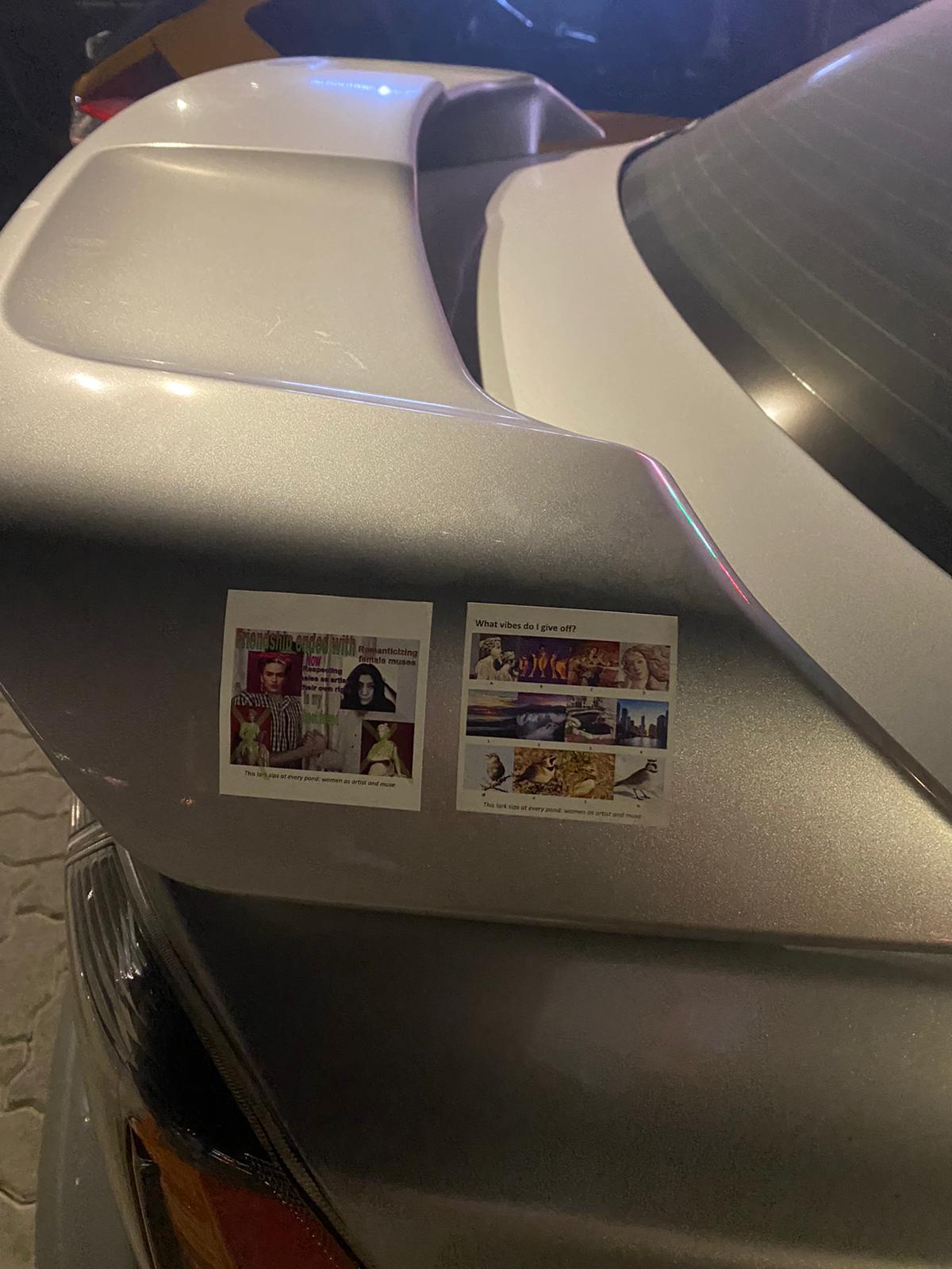 Exhibition stickers