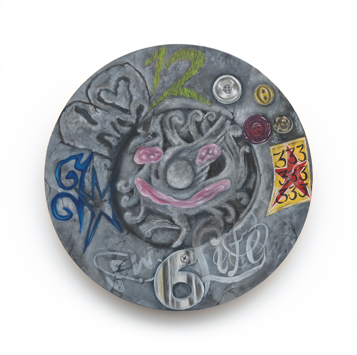 Floor Clock (2024) oil on board, 25 cm D. Image Standish and Co.