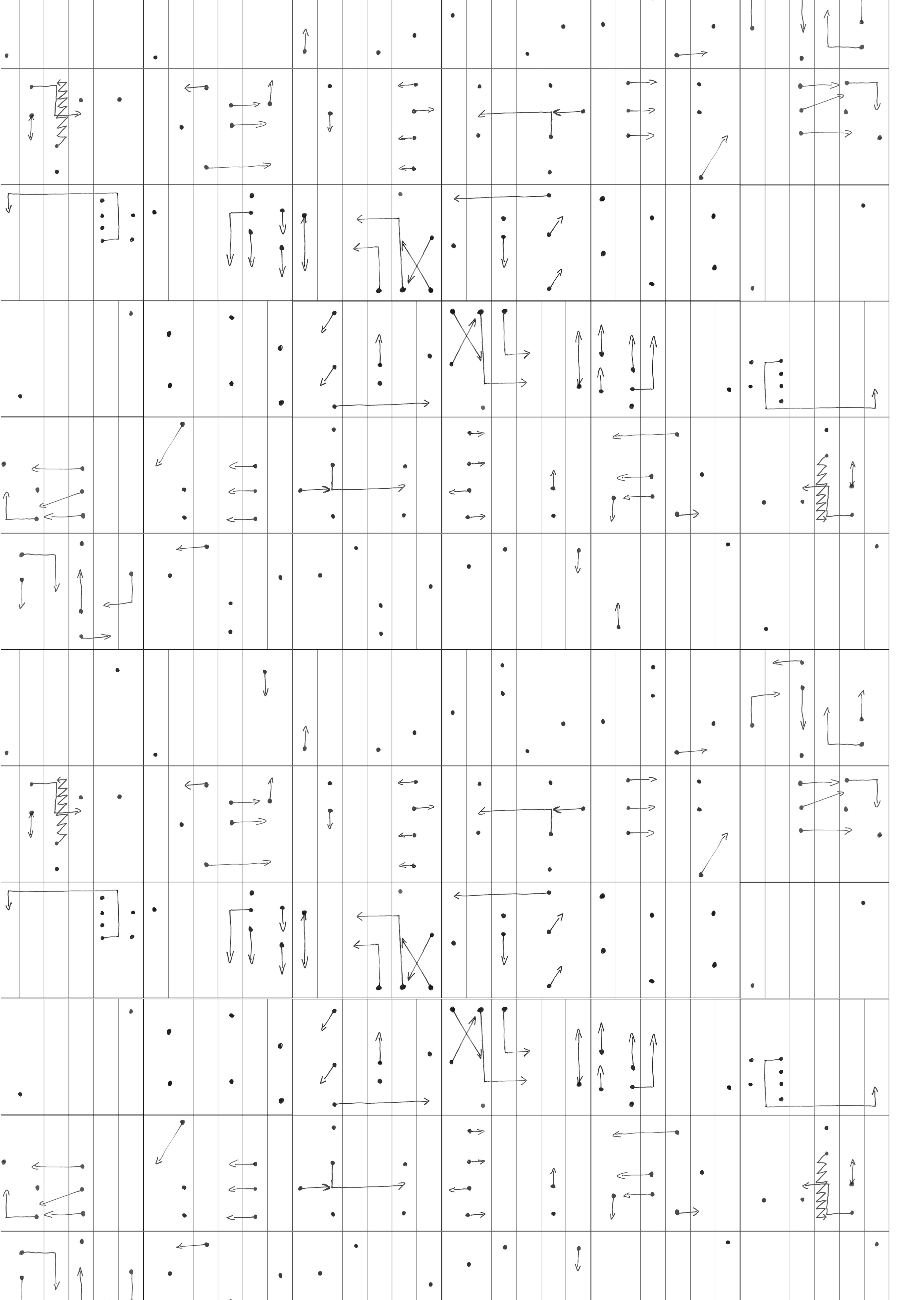 SKETCH OF A CHOREOGRAPHY FOR A SPACE