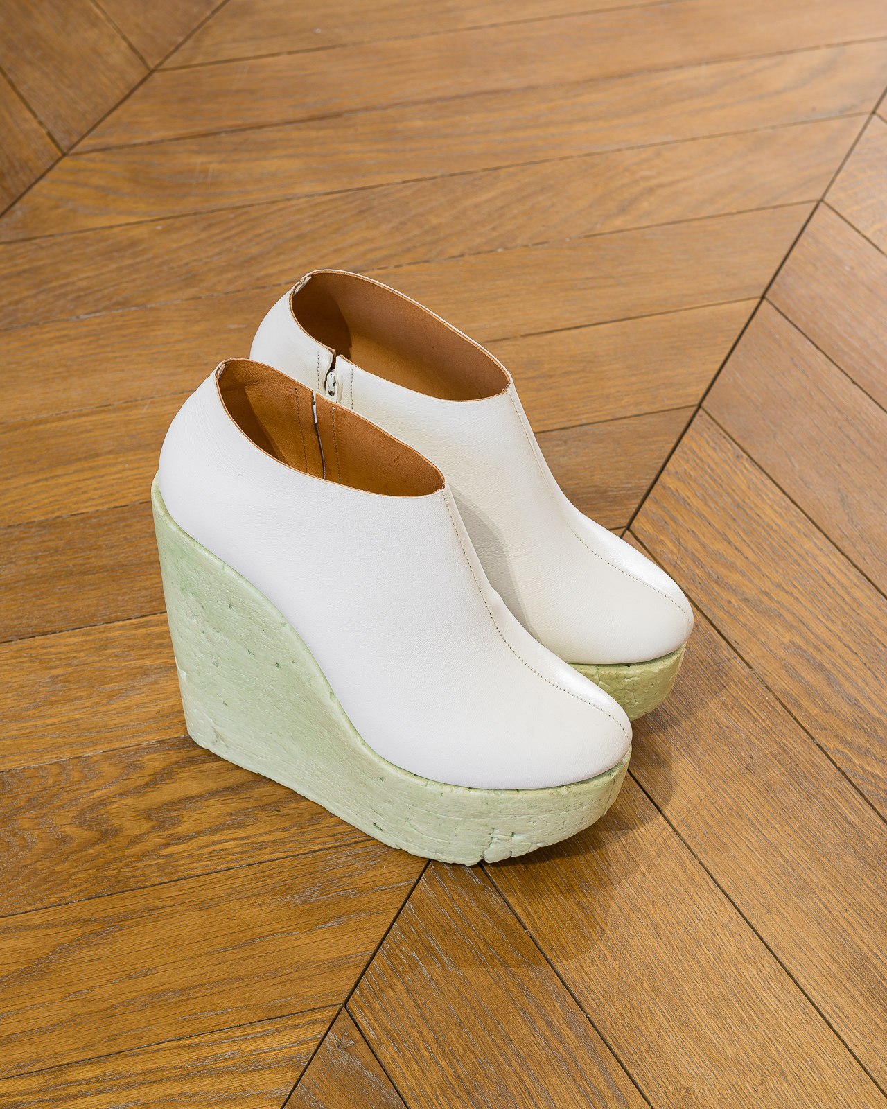 Not tonight baby, polyurethane foam and leather, size 10, 2014.