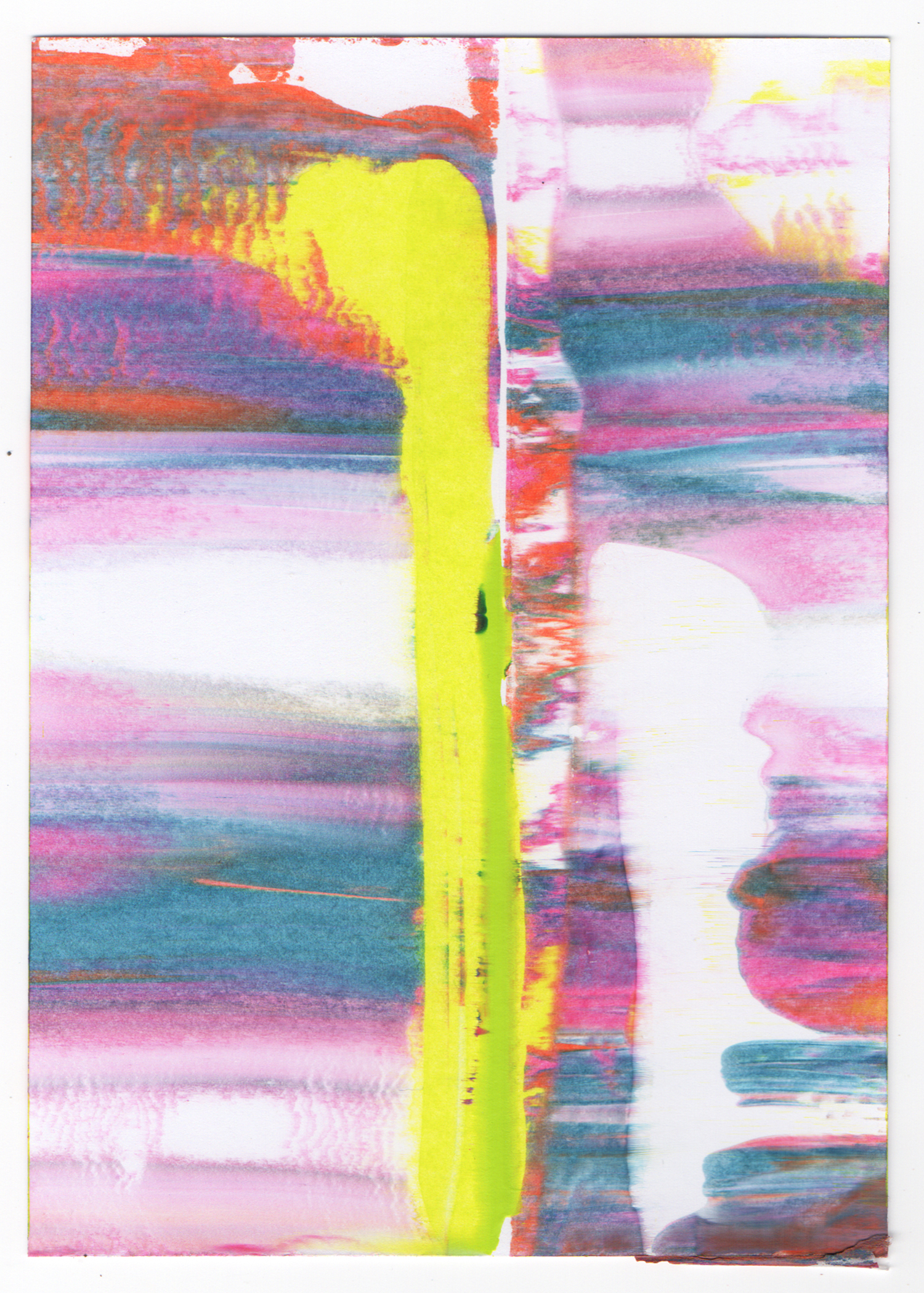 Untitled 425, 2018, Acrylic on paper, 14.8x10.5cm