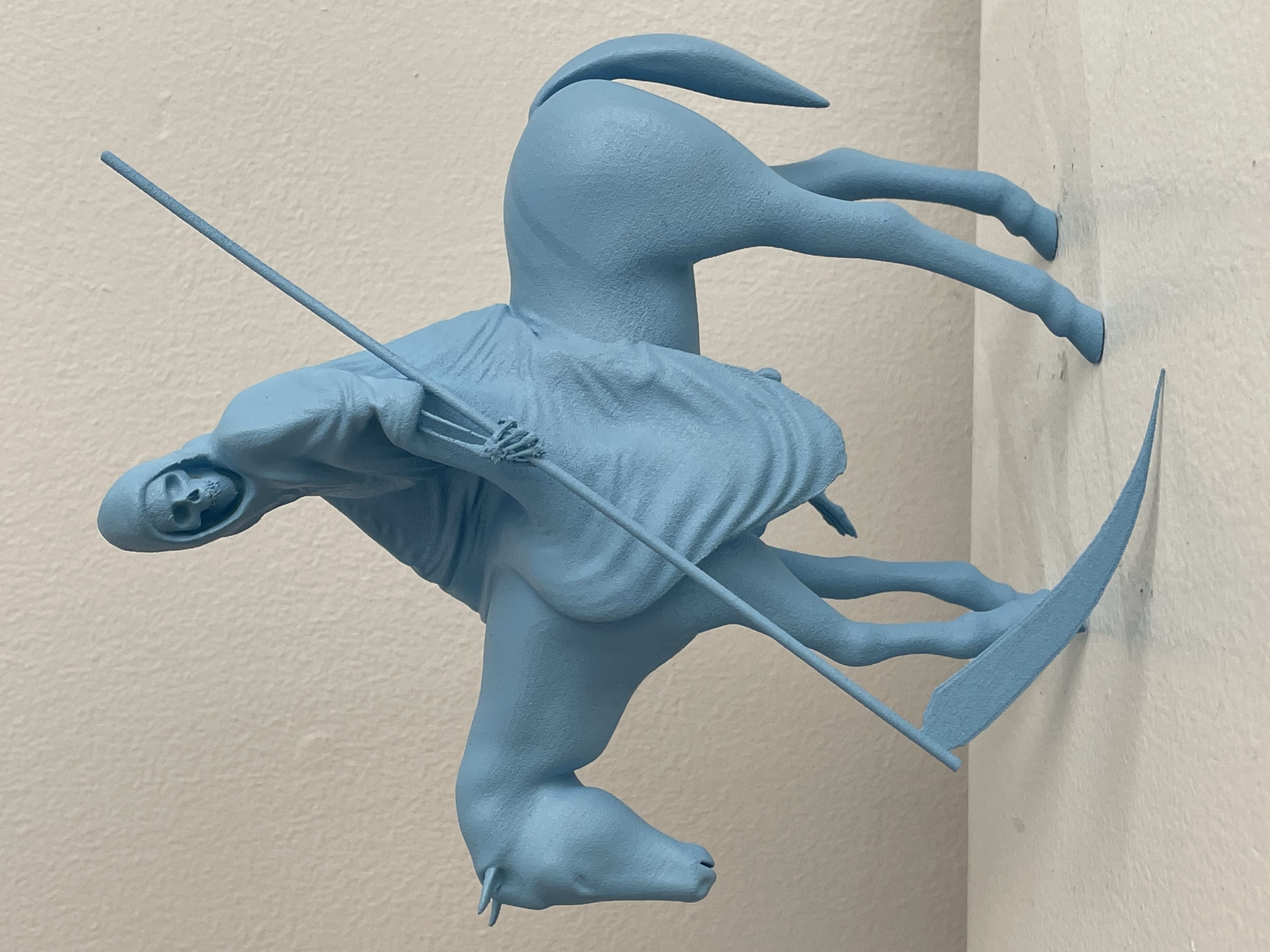  Reaper Statue #2,&nbsp;2021  6.5h x 6w x 3.5d in (16.51 x 15.24 x 8.89d cm)🔴