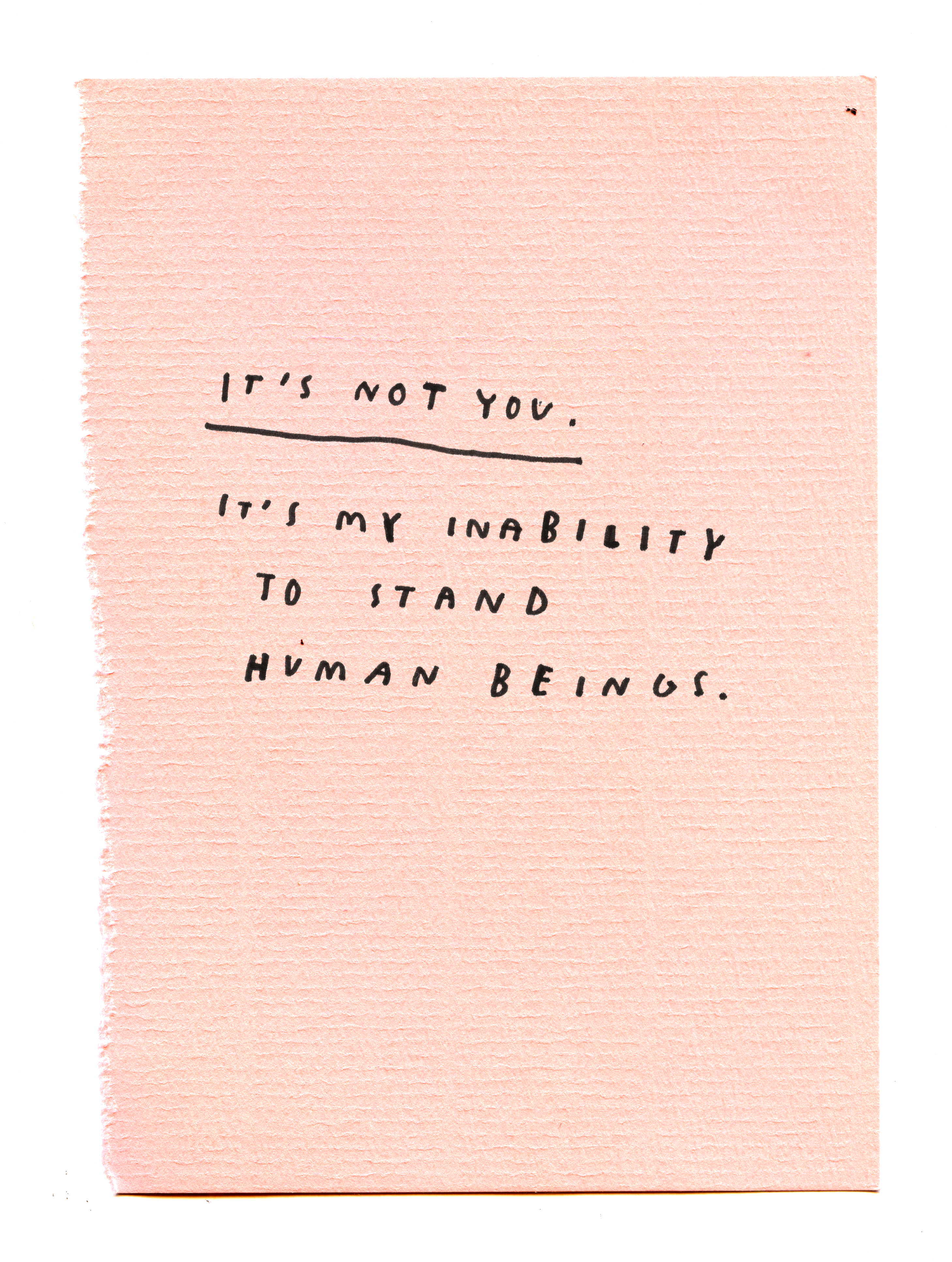 Breakup Letters. 201217,8 x 12,6 cmMark on paper