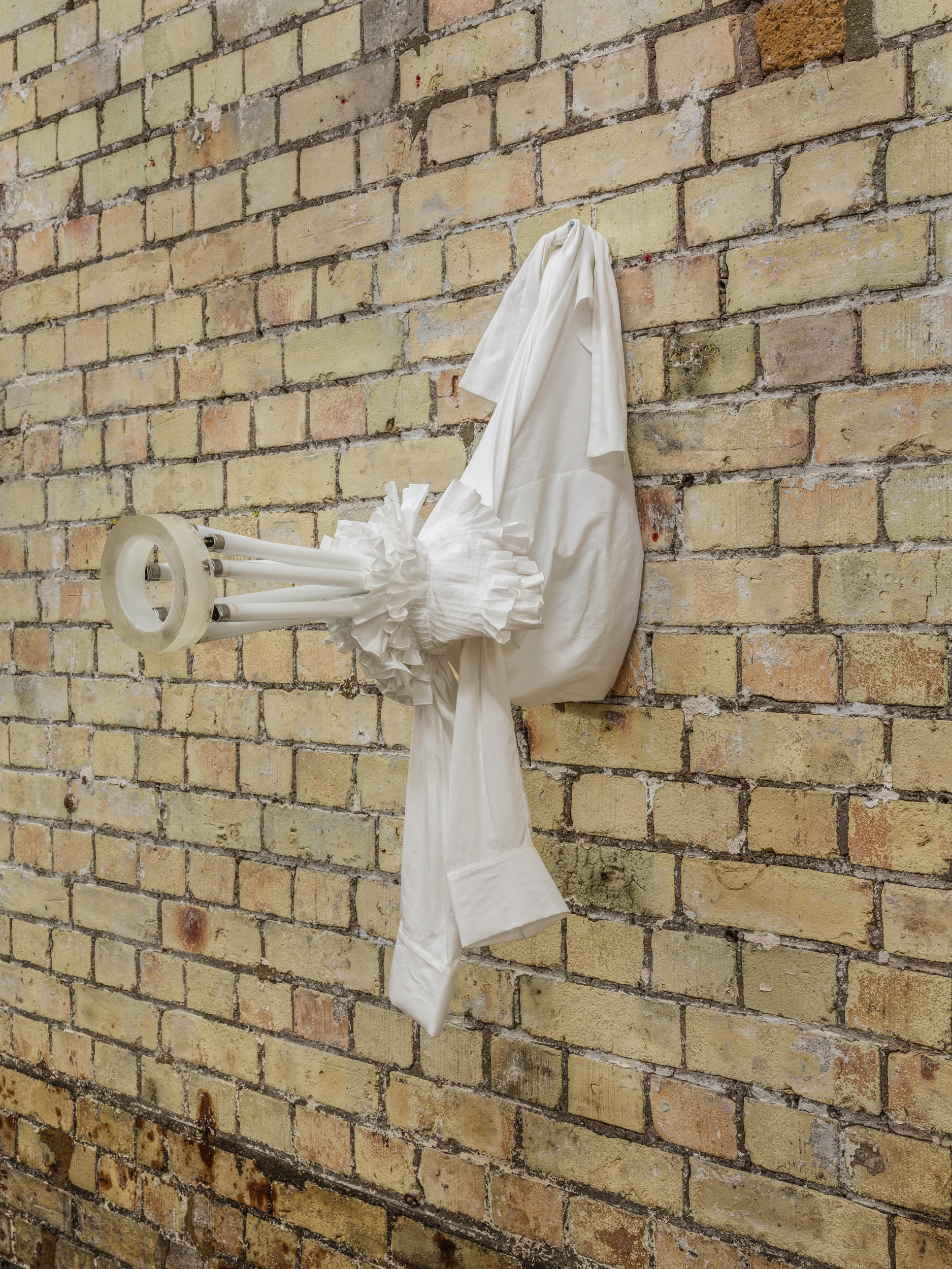 Dome 2022 White shirt, Halogen bulbs, PVC Nano-tape. Shown at Hollybush Gardens