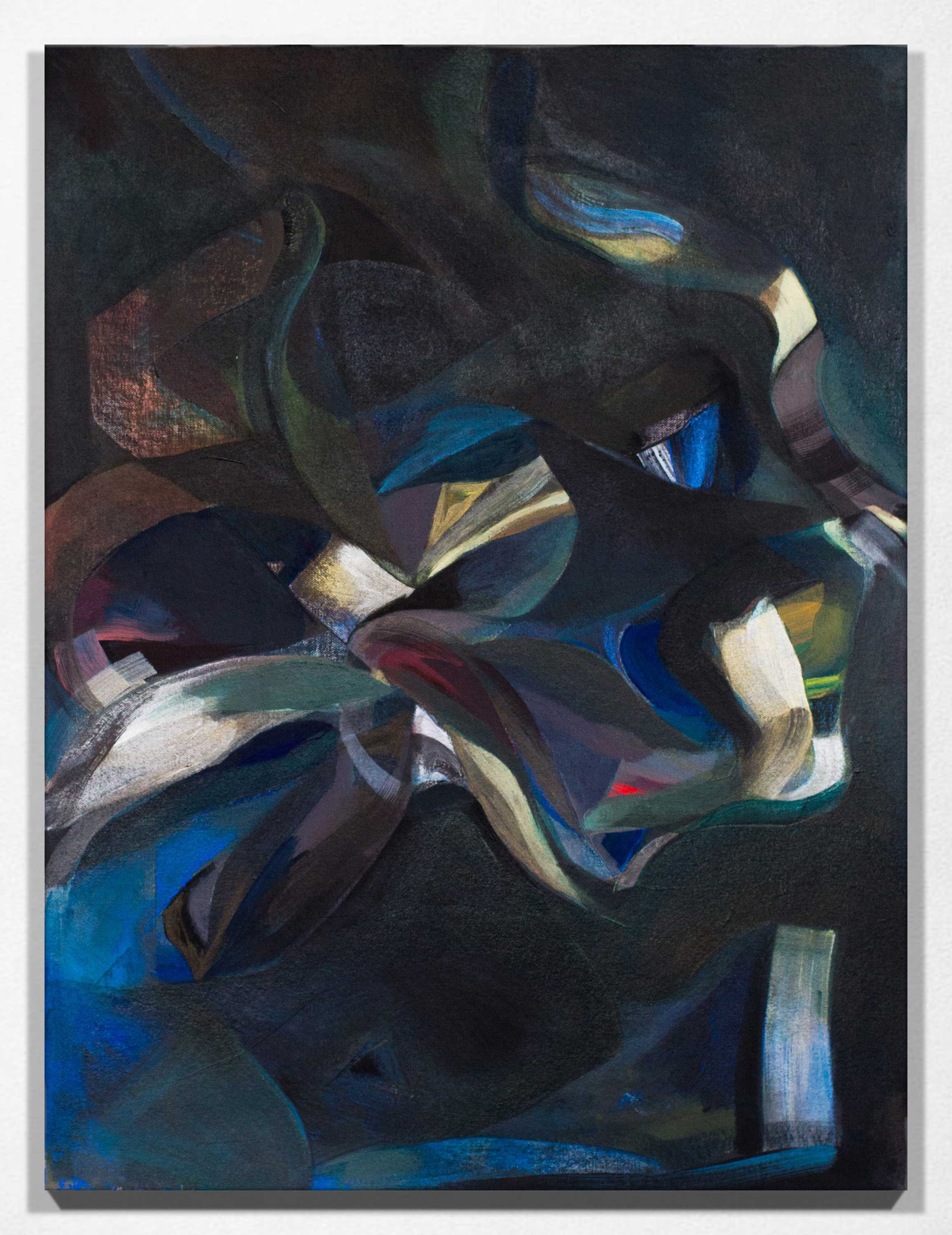 Untitled (flux), 2019, 23.5 x 17.75 in, Acrylic on canvas