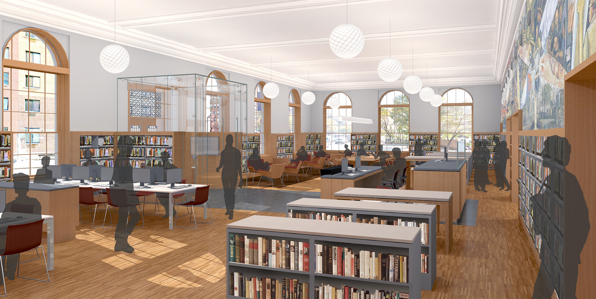 Interior Perspective - Courtesy of Mitchell Giurgola Architects