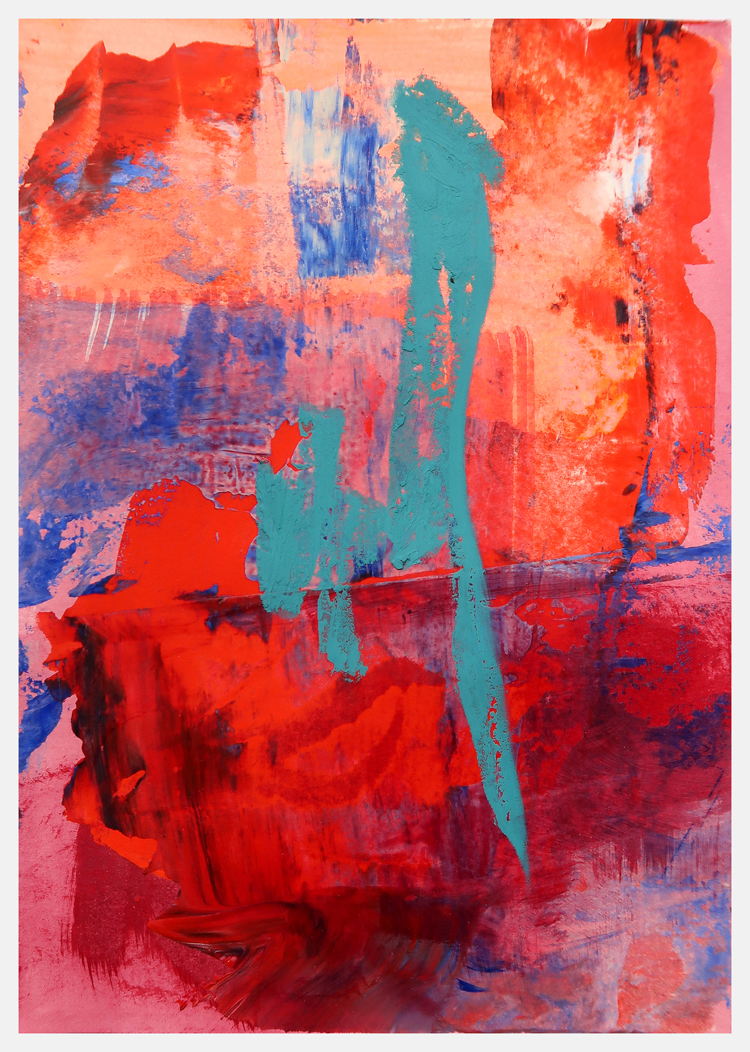 Untitled 588, 2022, Mixed media on paper, 21x14.8cm