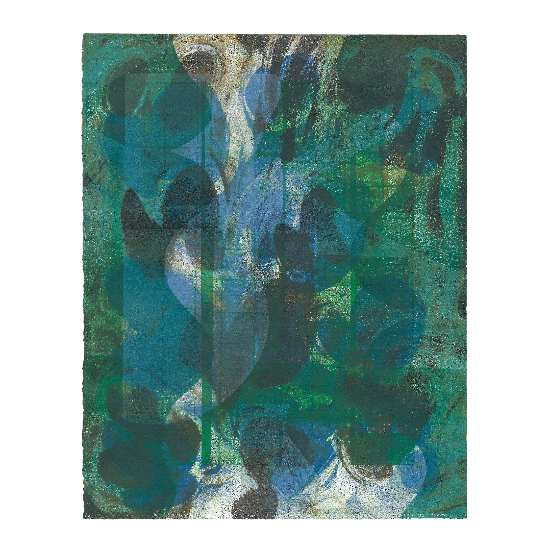 Petals of a Painted Pony #4, 2023, Magdalena Kreinecker & Max Freund, Monotype, Oil on Handmade Paper, 38,5 x 29,5 xm (sold) 