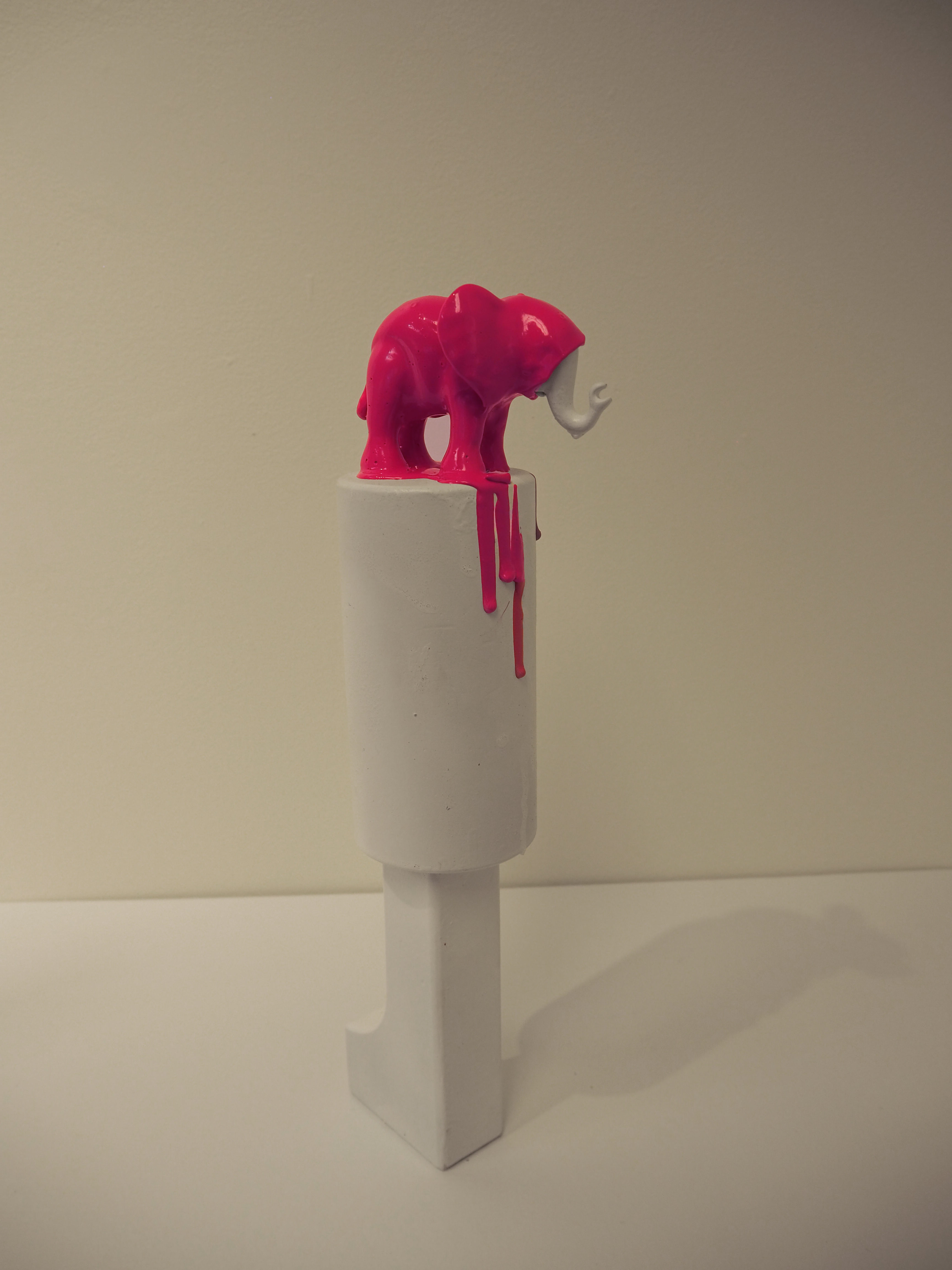 Drippy Elephant. 2022. 5 x 14 x 1.5 inches. Mixed media. 