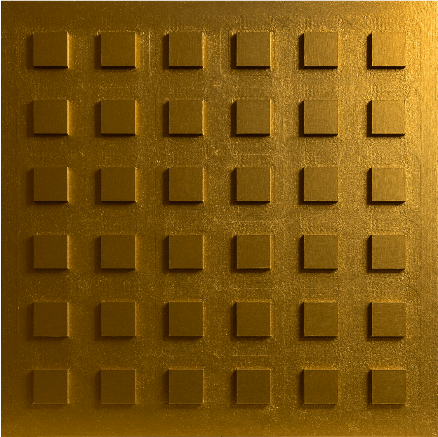 Monochrome Landscapes I. Gold 6 / Series of acrylic paintings on fibreboard 2021–2022 / 50x50 cm