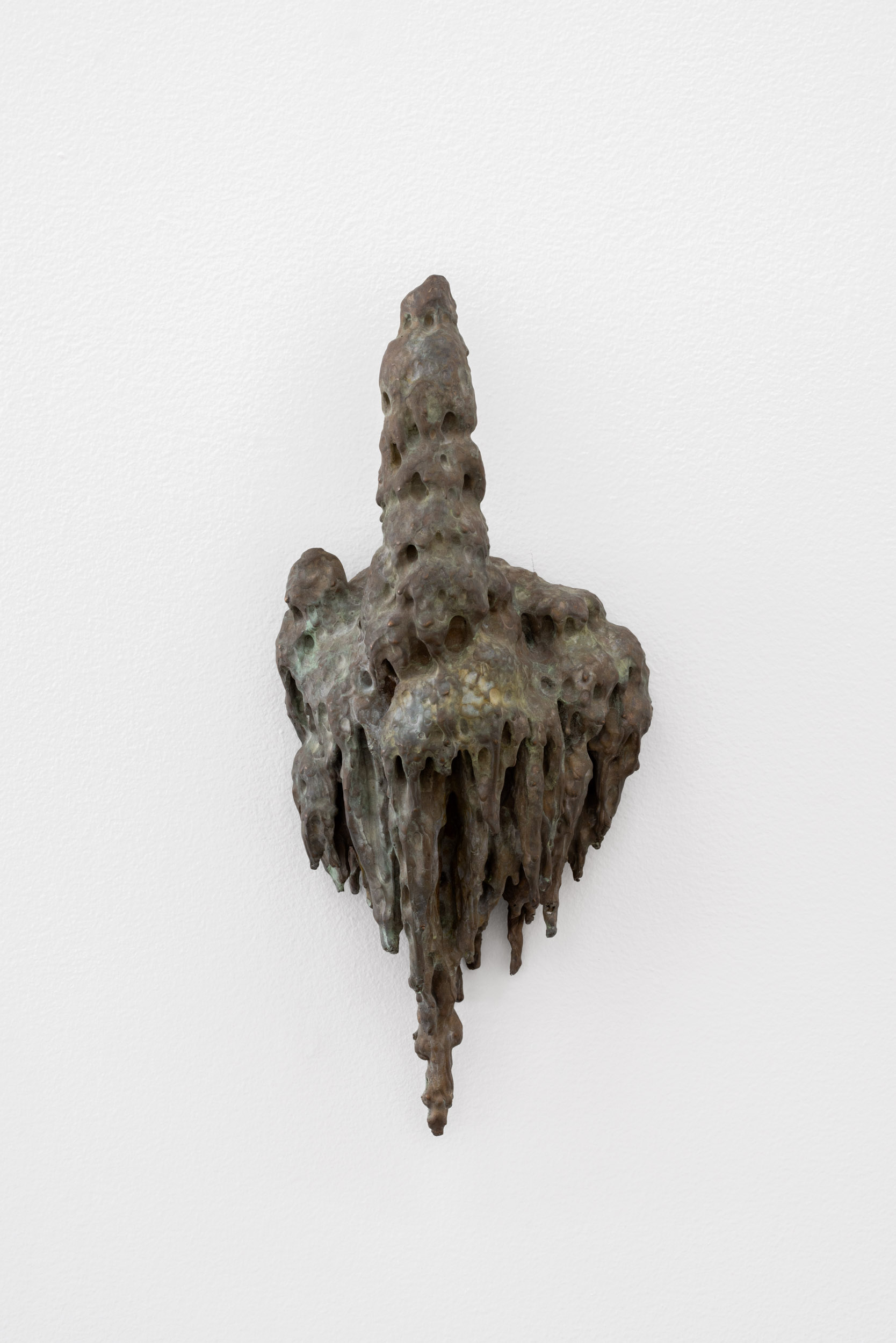 Sean Jena Taal, Bridal Veil, 2023, 12” x 5” x 3.5” / 30.5 x 12.7cm x 8.9cm. Bronze. Courtesy Norberg Hall.