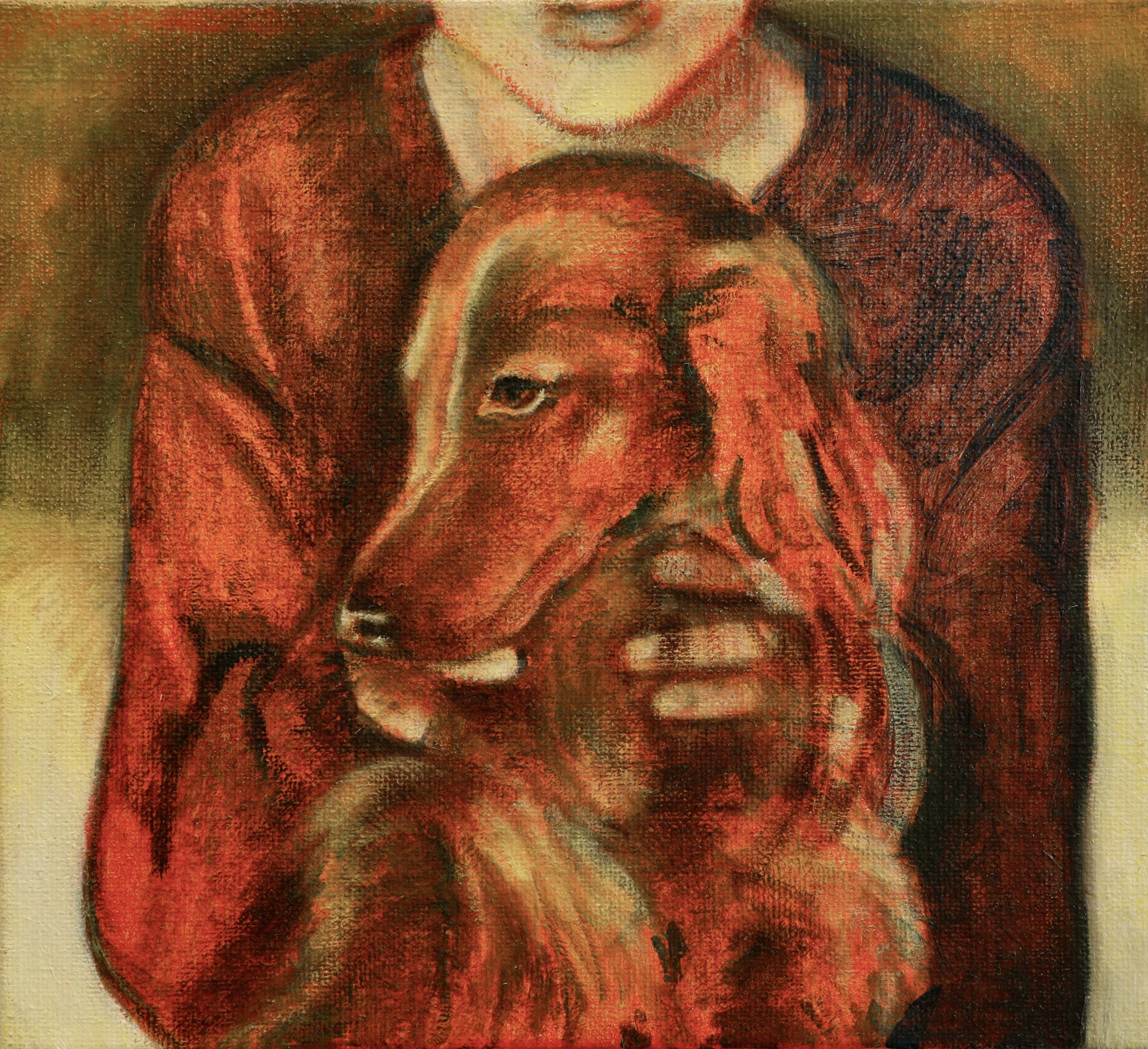 / acrylic and oil on jute / 2023 / 30 x 25 cm 