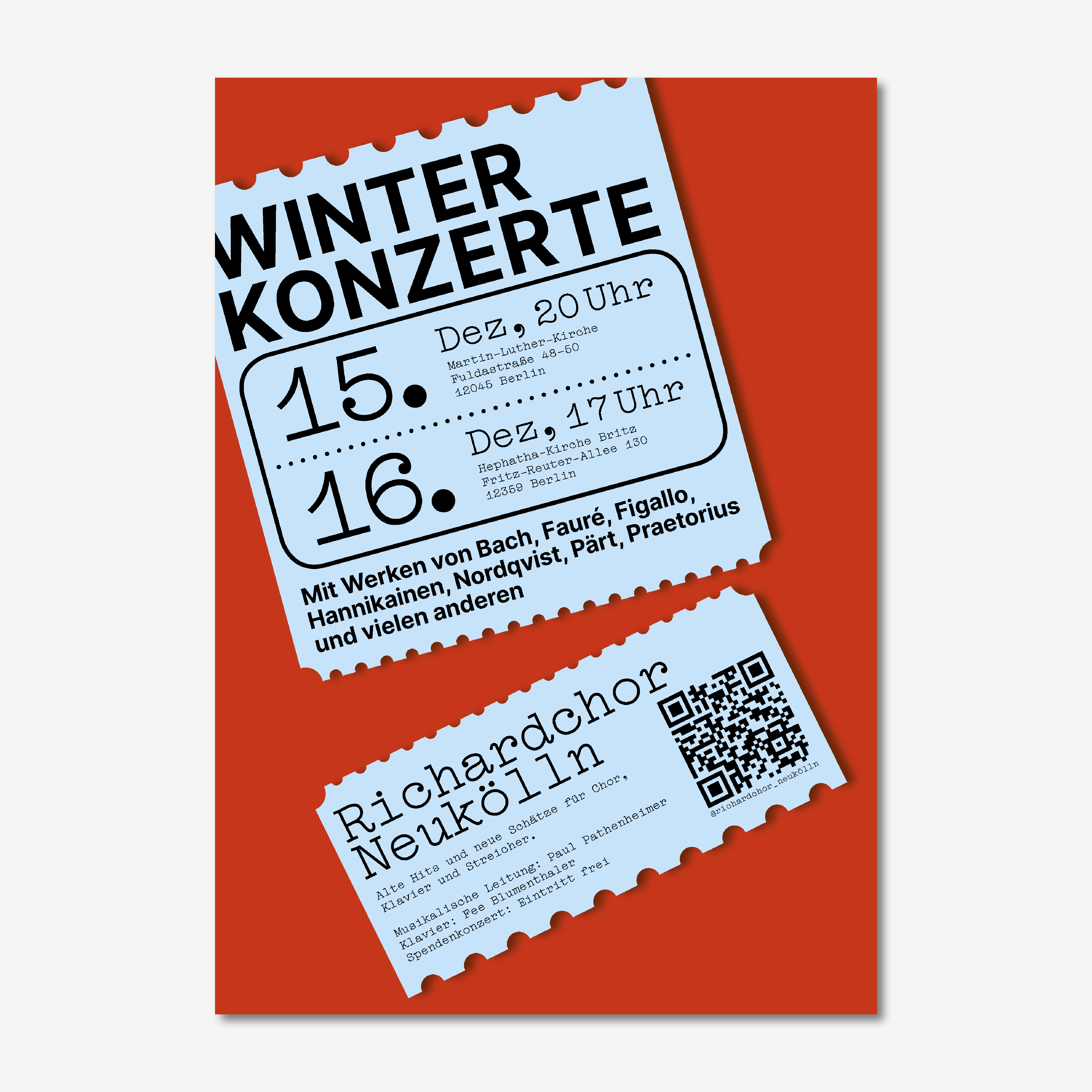 Poster and Social Media Assets for Richardchor Neukölln’s Christmas concerts