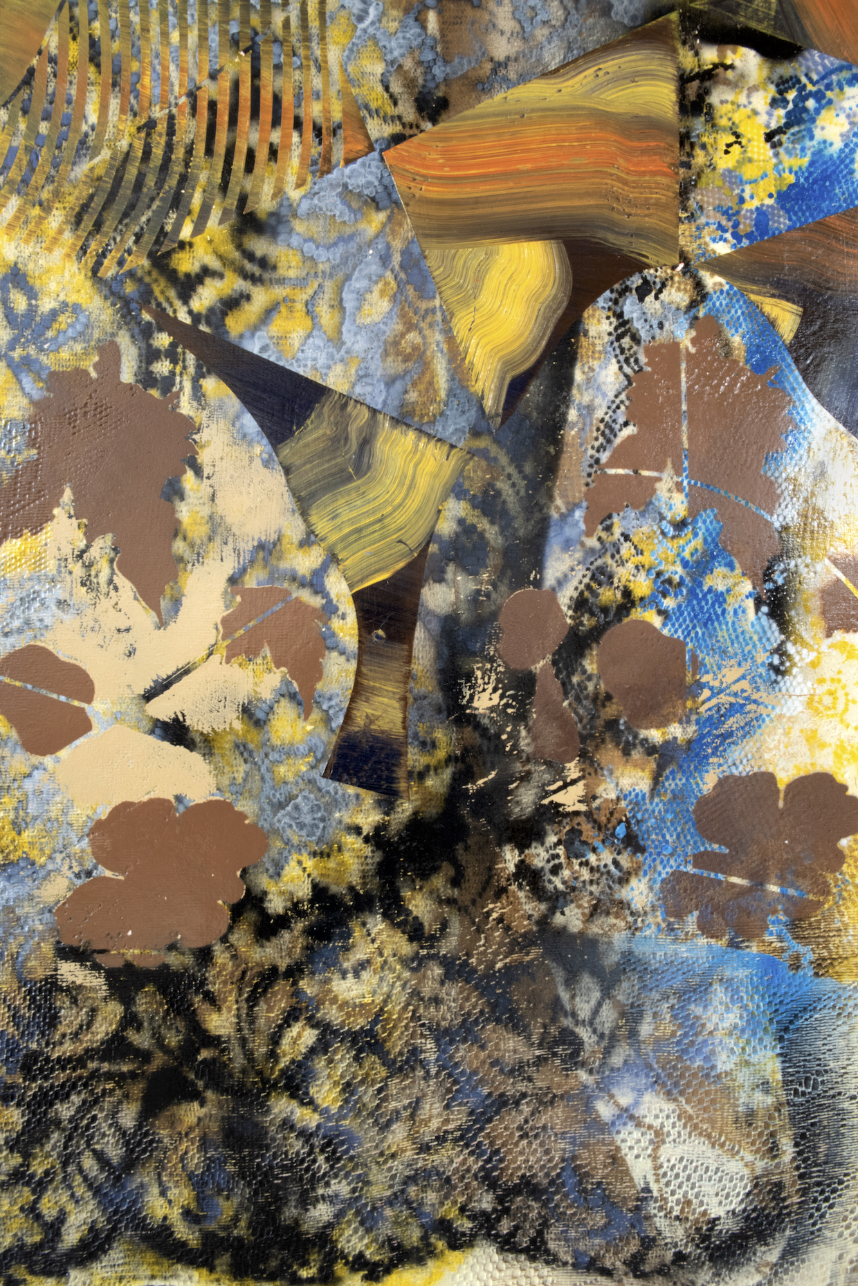  Kim Benson, detail: Golden Headvase, 2018, 74 x 60", oil on canvas