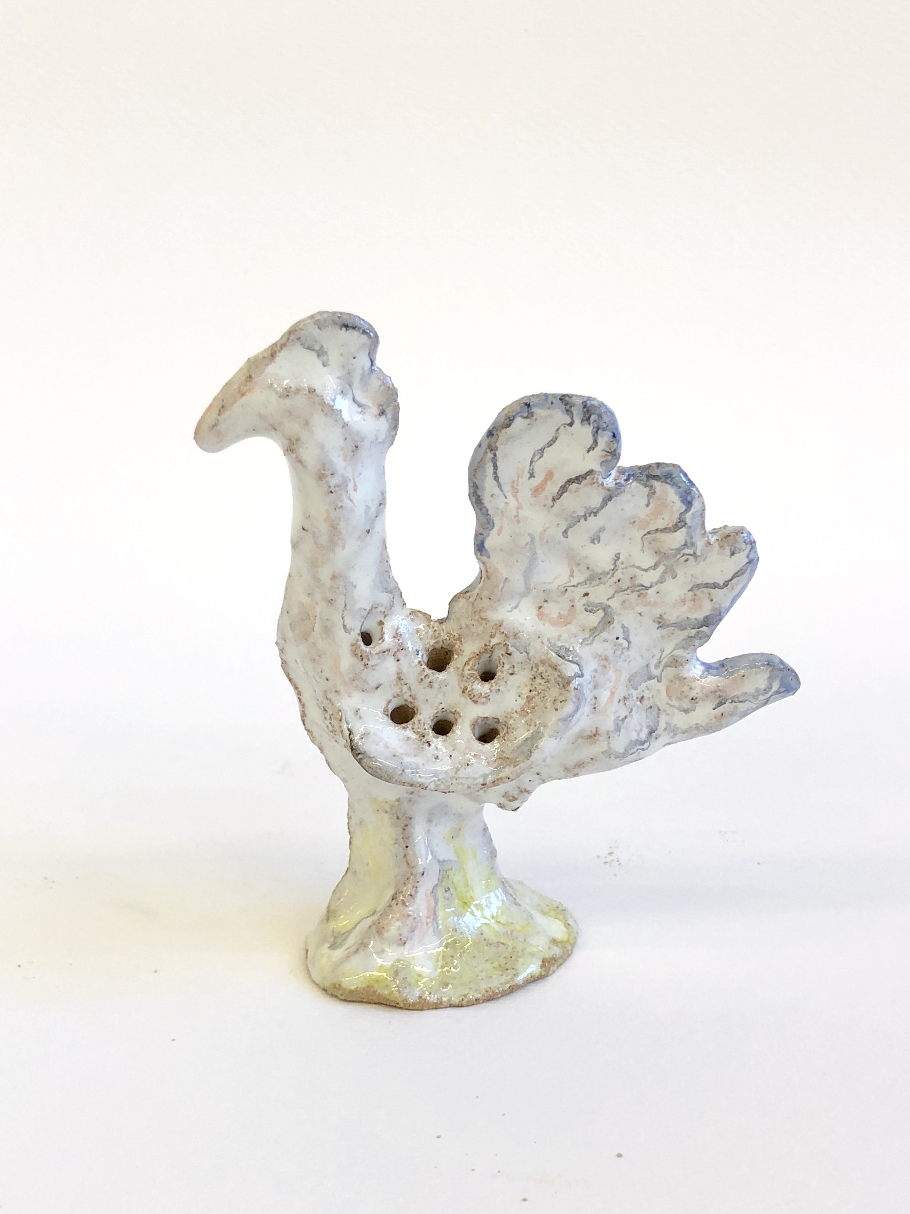bird toothpick holder, glazed stoneware