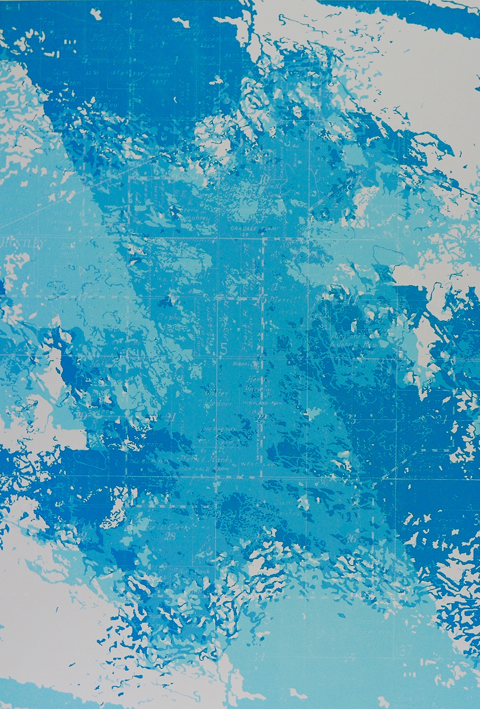 Inherent, hybrid digital/screen print on Zerkall paper, 36 in. x 23.5 in., 2017