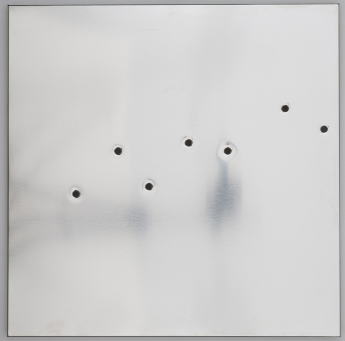 Kelly 5, 2006, gunshot and stainless steel